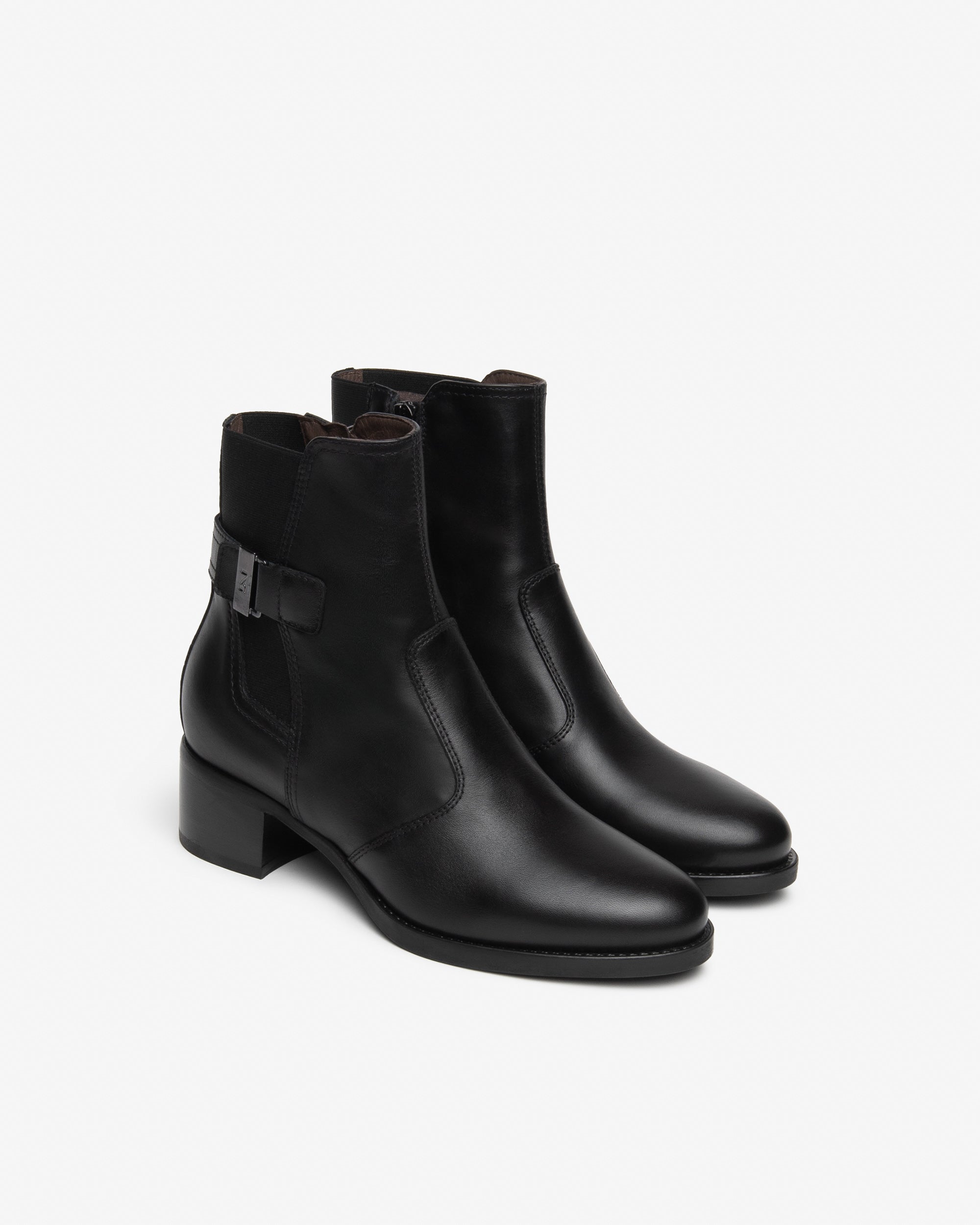 NeroGiardini Bottines Femme cuir tissu talon 40 mm