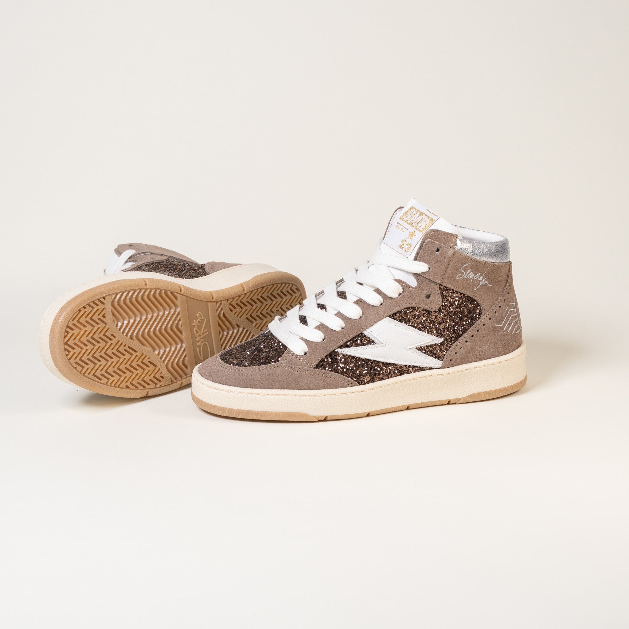 Semerdjian Braga C225 baskets marron glitter cuir