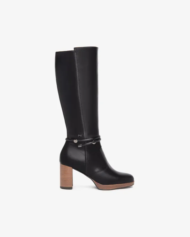 NeroGiardini Bottes Femme Cuir Détails Métal