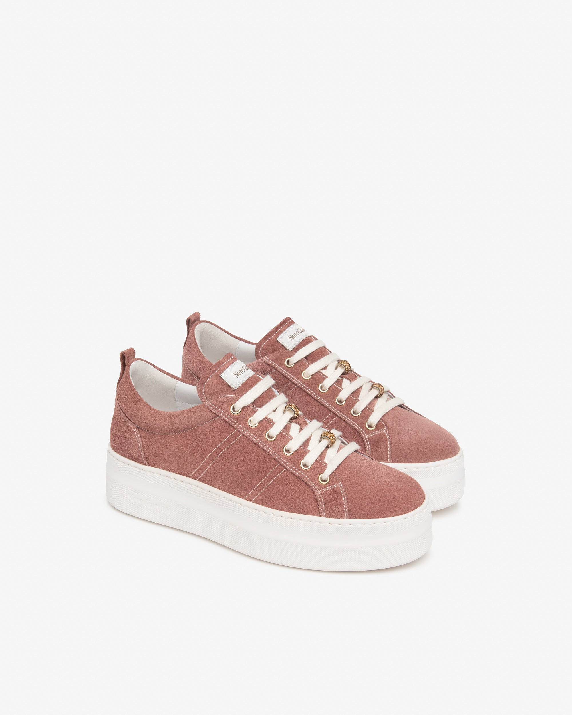 NeroGiardini Sneakers Cuir Velours Femme Confort