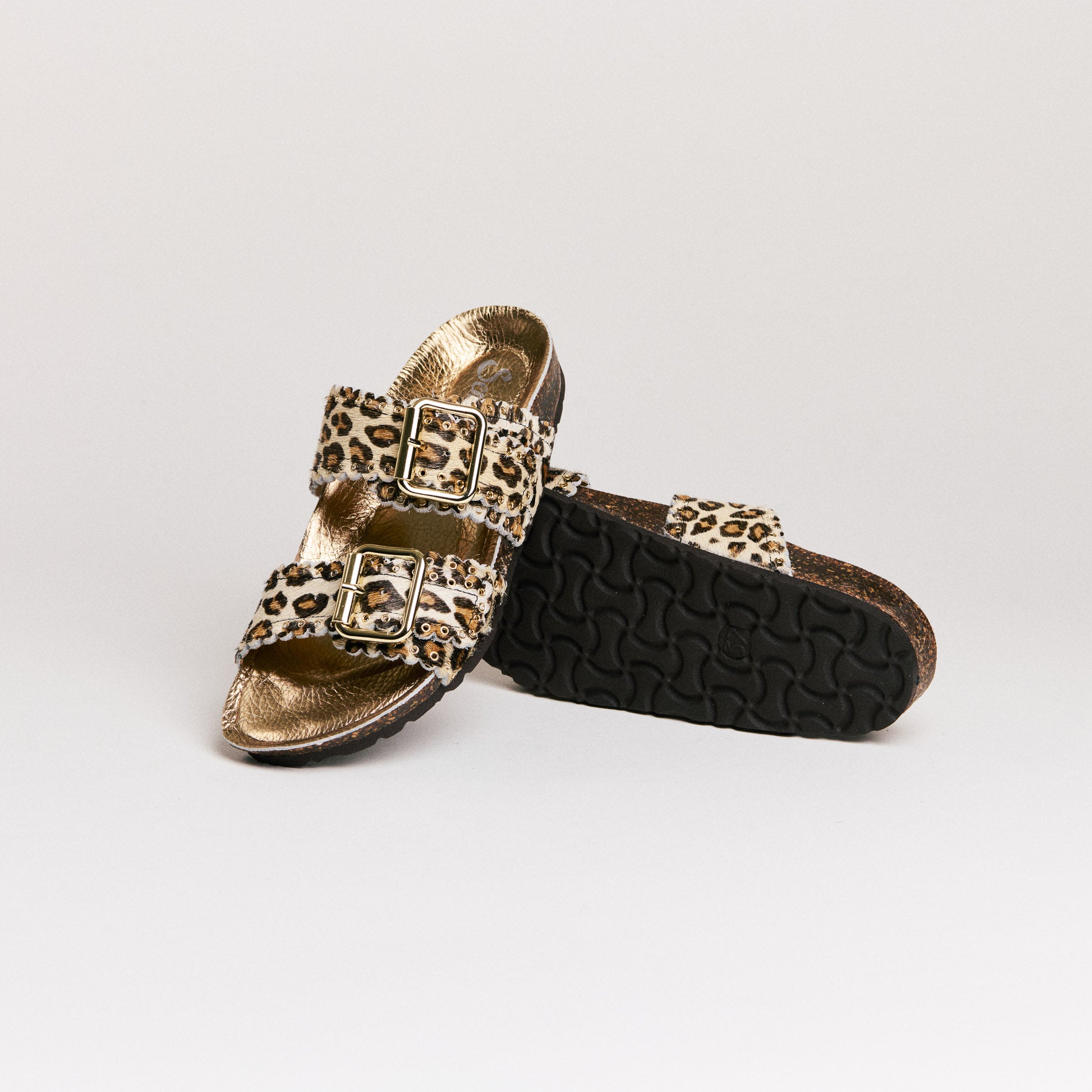Semerdjian Arianna mule plate léopard cuir