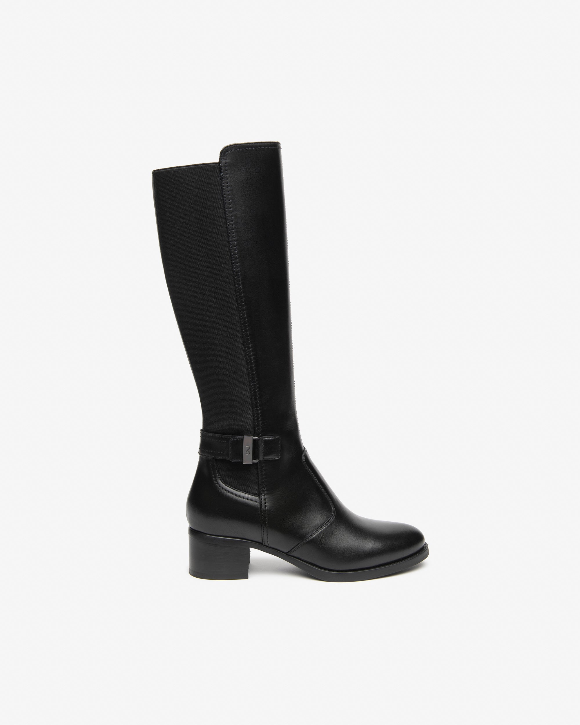 NeroGiardini Bottes Cuir Tissu Femme Talon 40mm