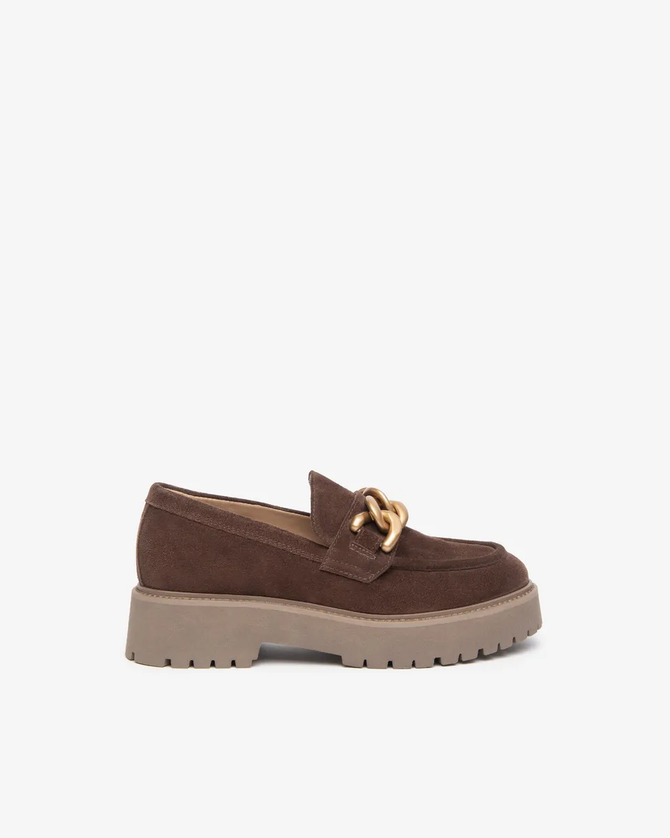 Nerogiardini Mocassins Femme Velours Loafers Cuir