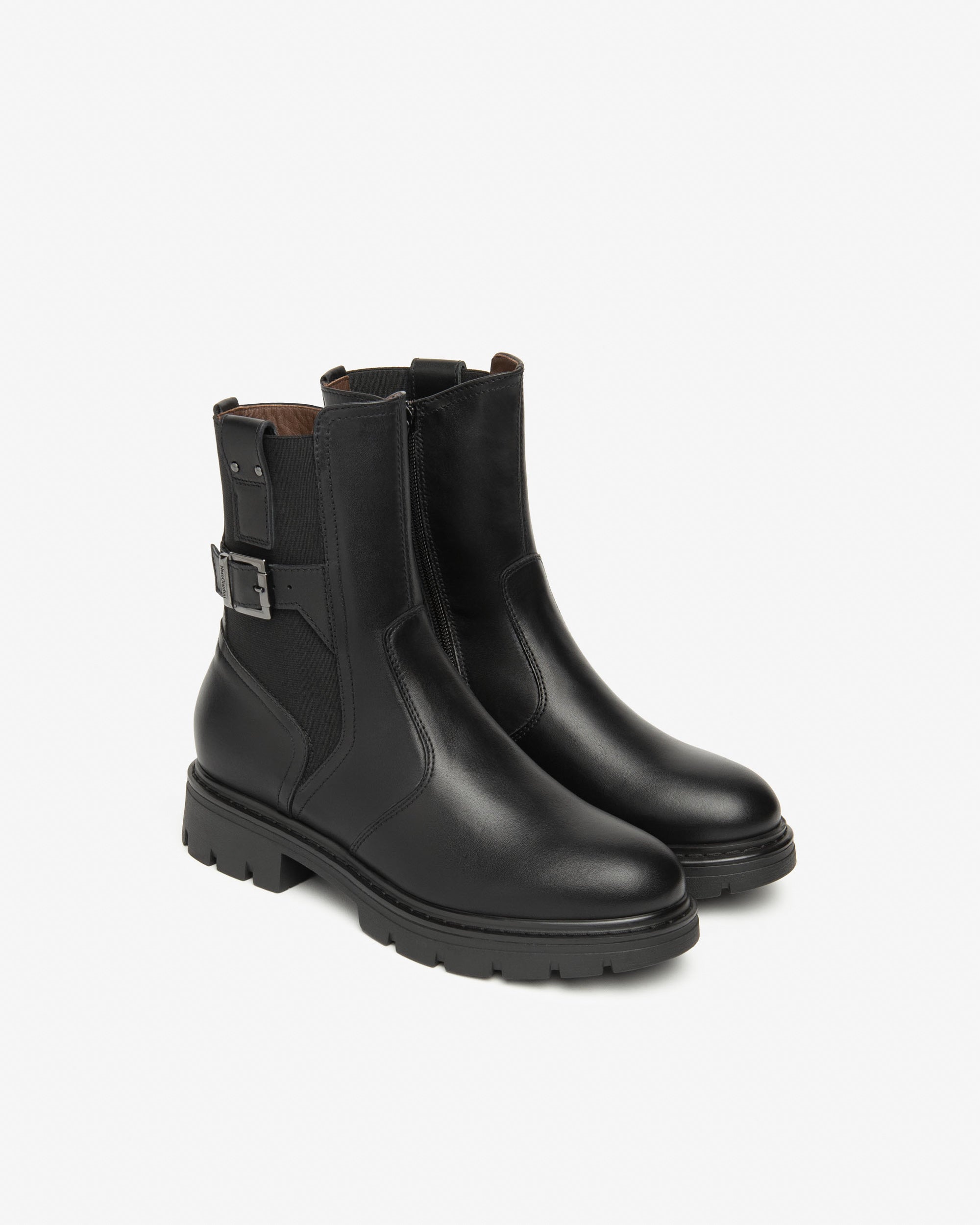 NeroGiardini Bottines Femme Cuir et Tissu Hiver