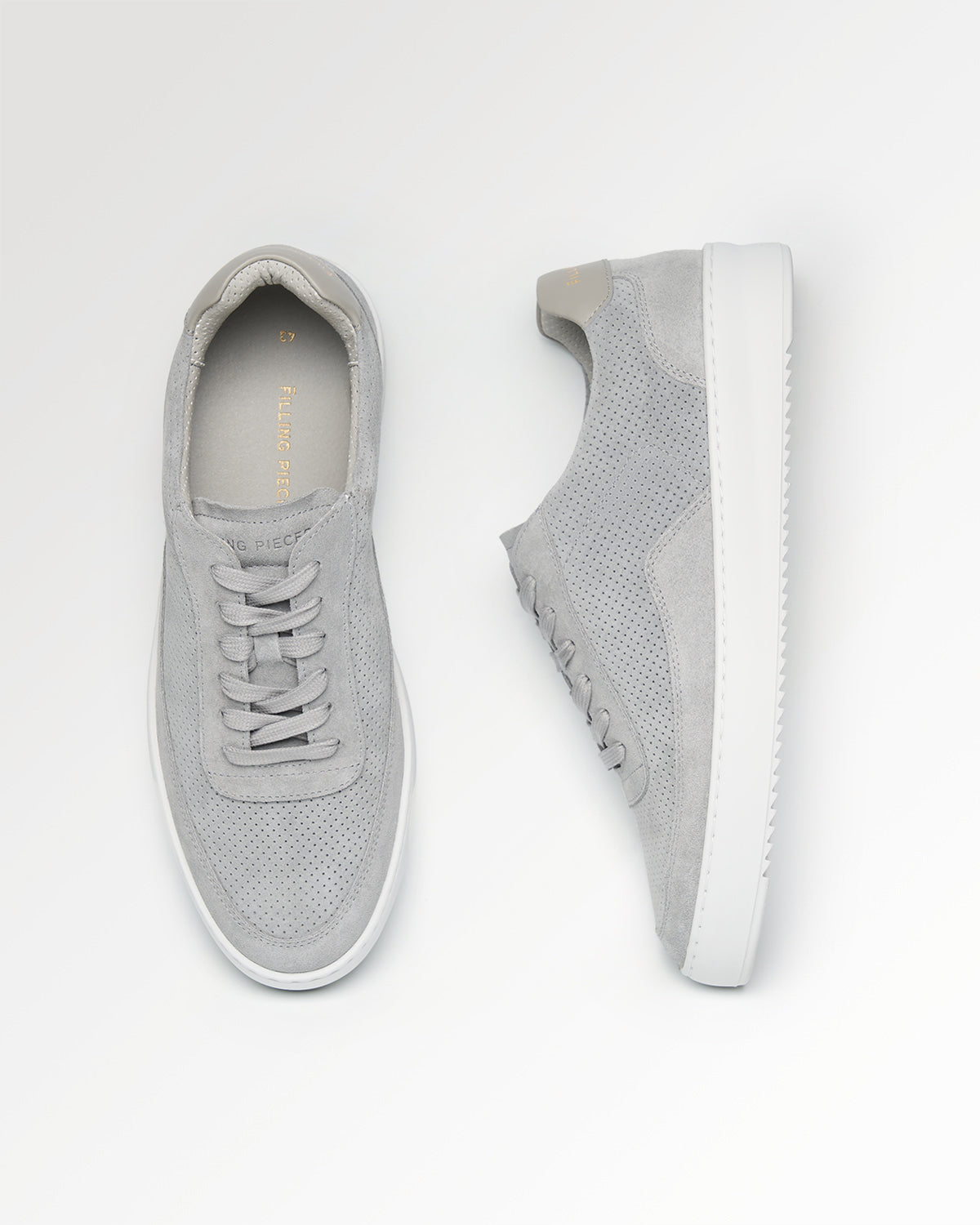 Filling Pieces Mondo sneakers grises suède perforé