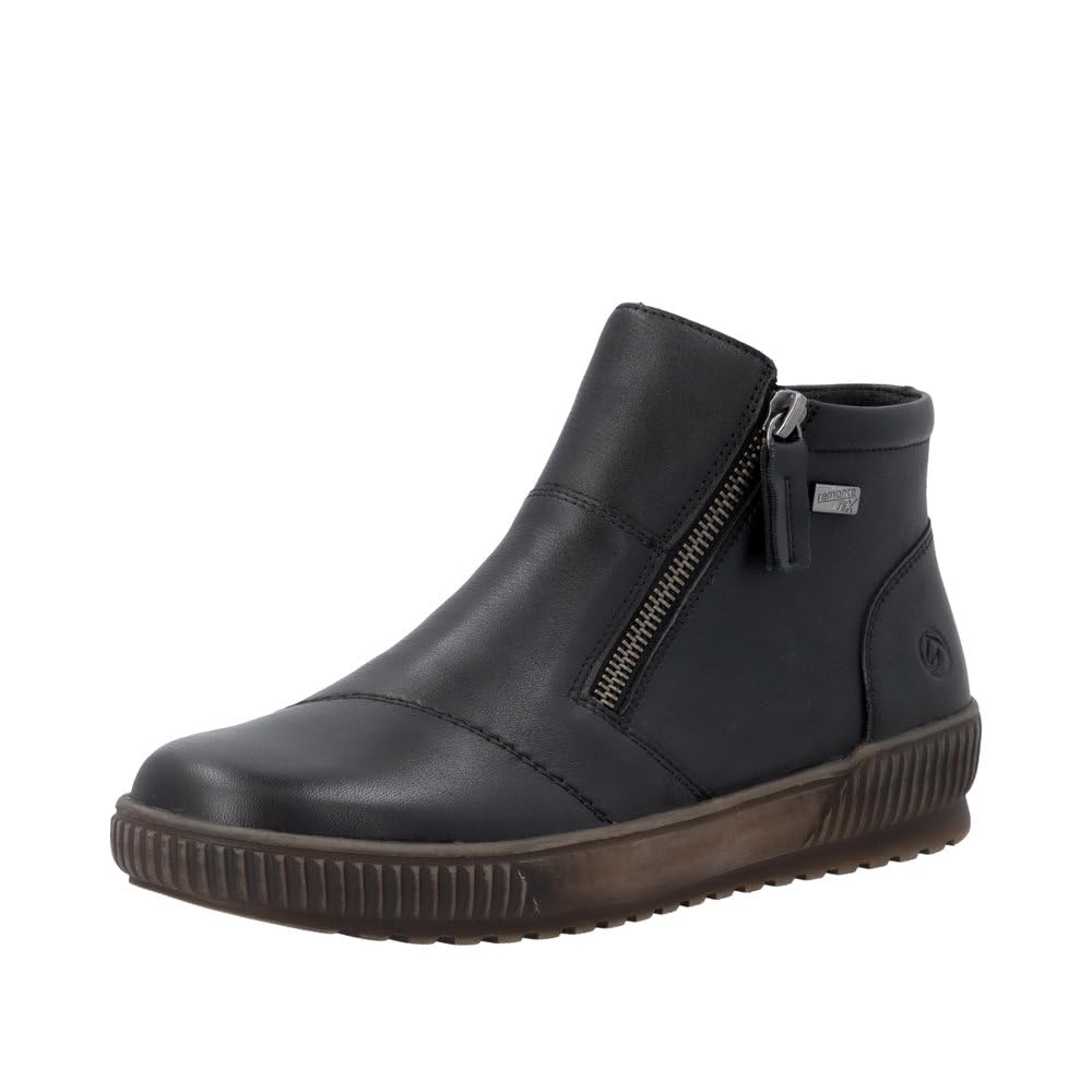 Remonte D0783 bottines femme 39 EU noir cuir TEX