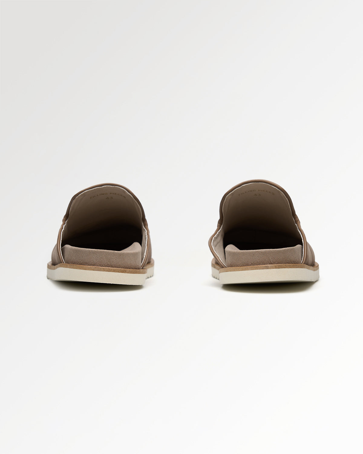 Filling Pieces Clog Grain sabots beige cuir grainé