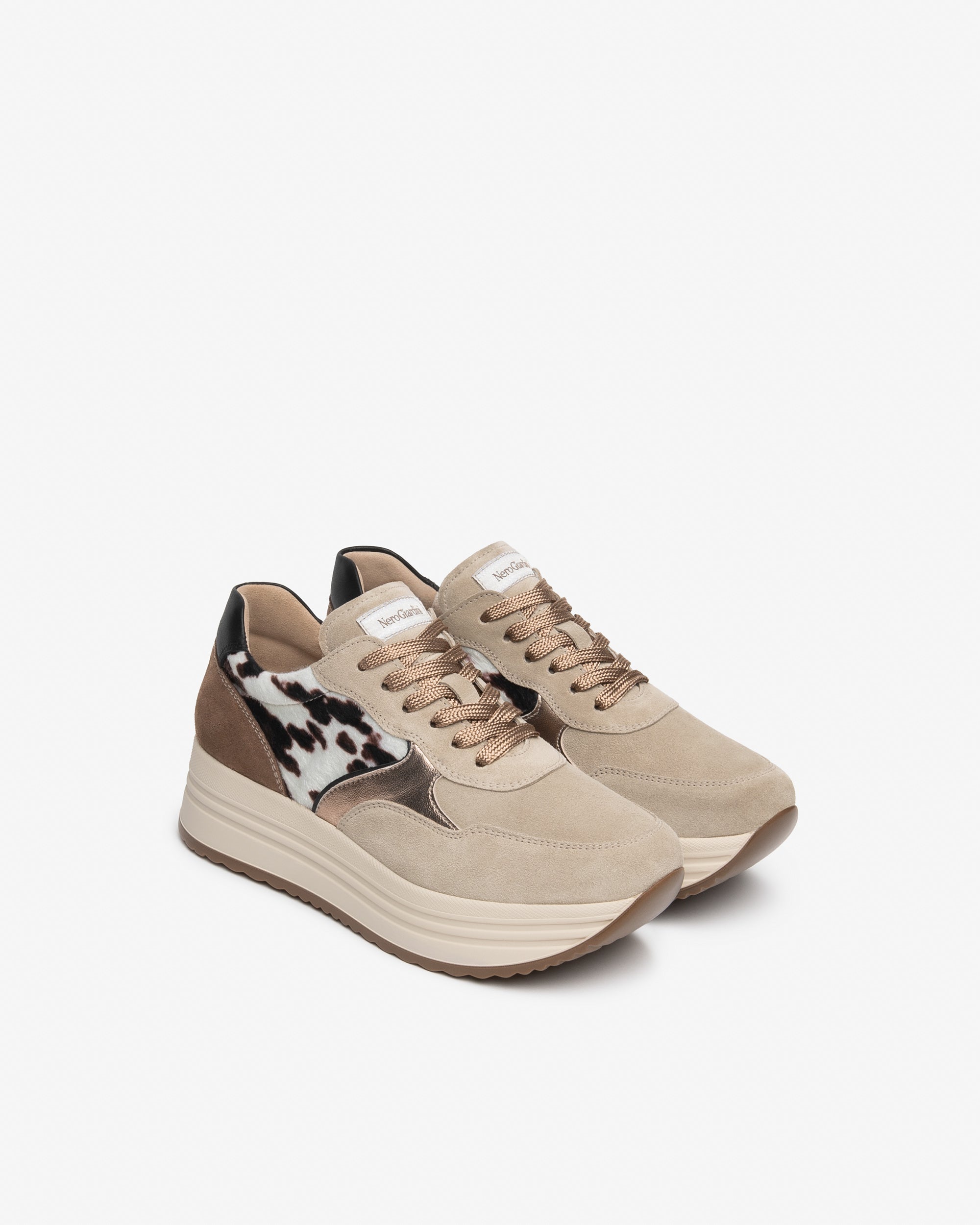 Nerogiardini Sneakers Femme Cuir Plateforme 45mm
