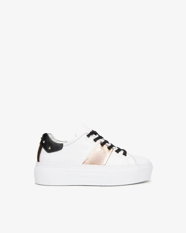 NeroGiardini Sneakers Femme Cuir Plateforme 4,5 cm