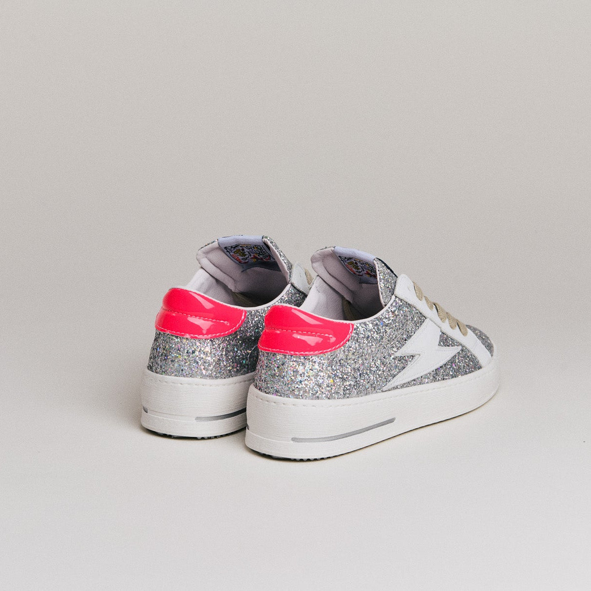 SMR Maya A683 baskets glitter argent rose