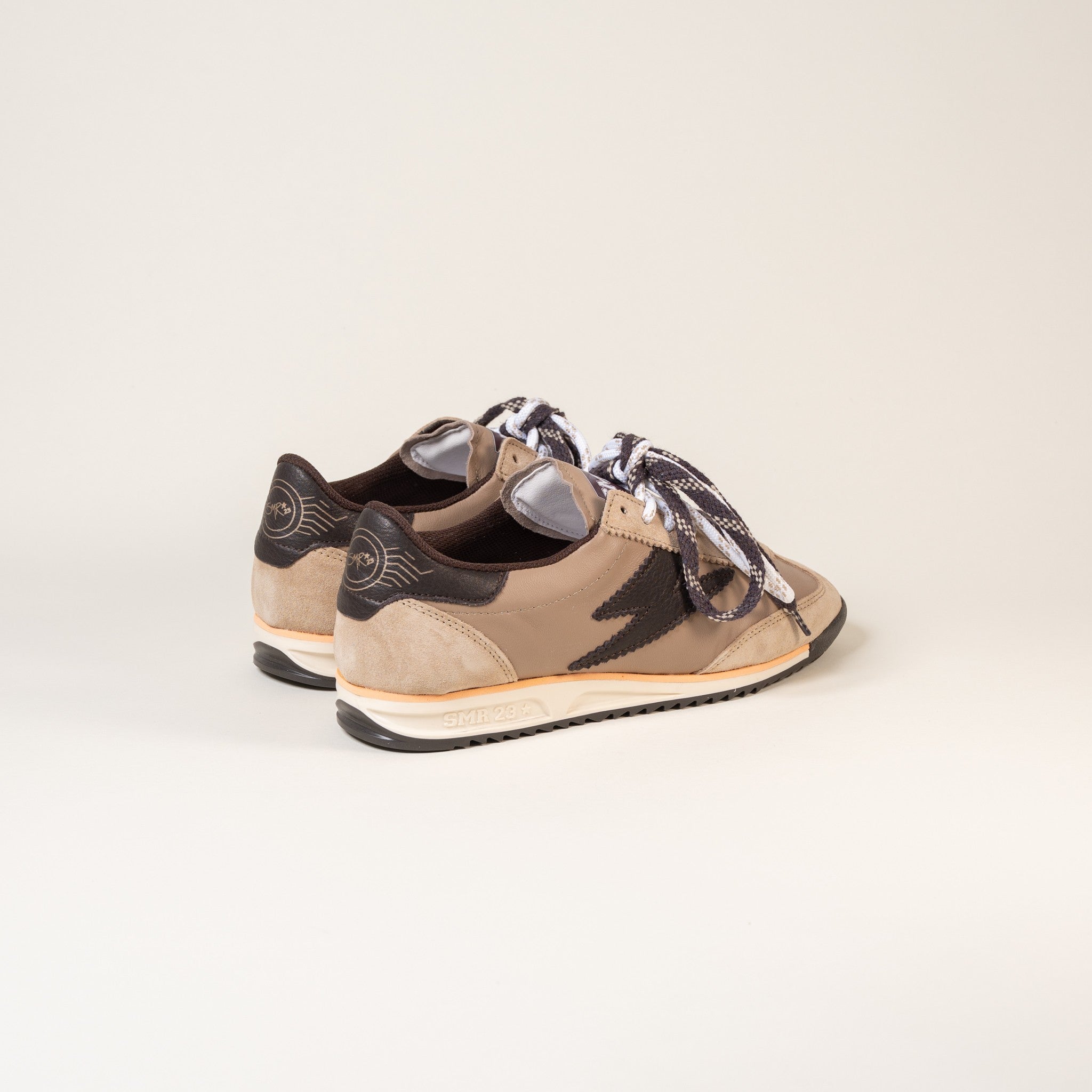SMR Baskets Joyce E324 cuir beige marron
