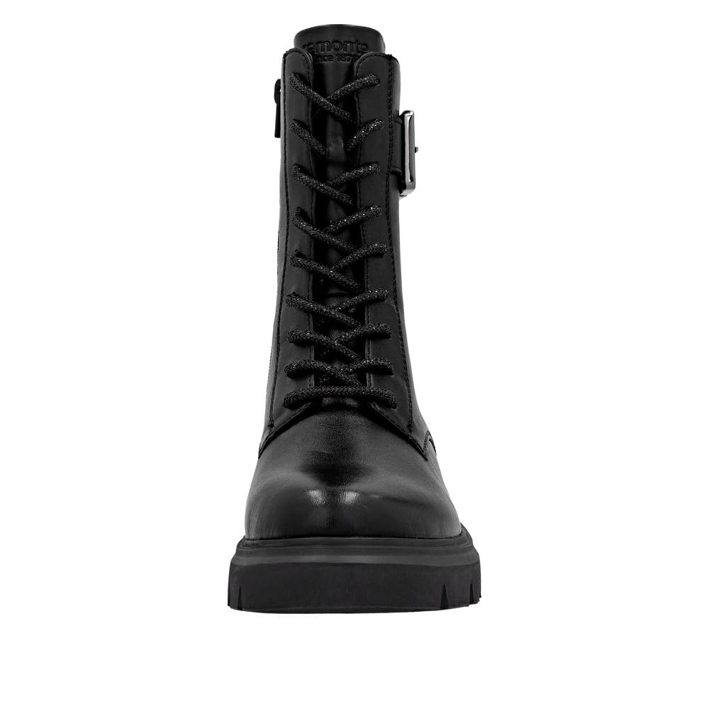 Remonte D1W82-00 bottines à lacets femme noir cuir lisse