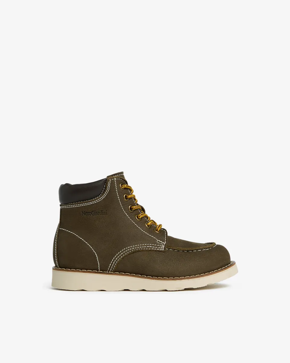 NeroGiardini Bottines Teen Garçon Cuir Laçage