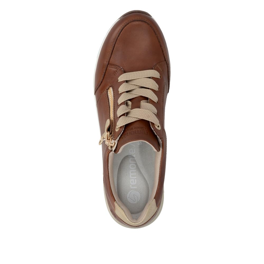 Remonte D0T03 Basket Femme Beige Cuir Velours