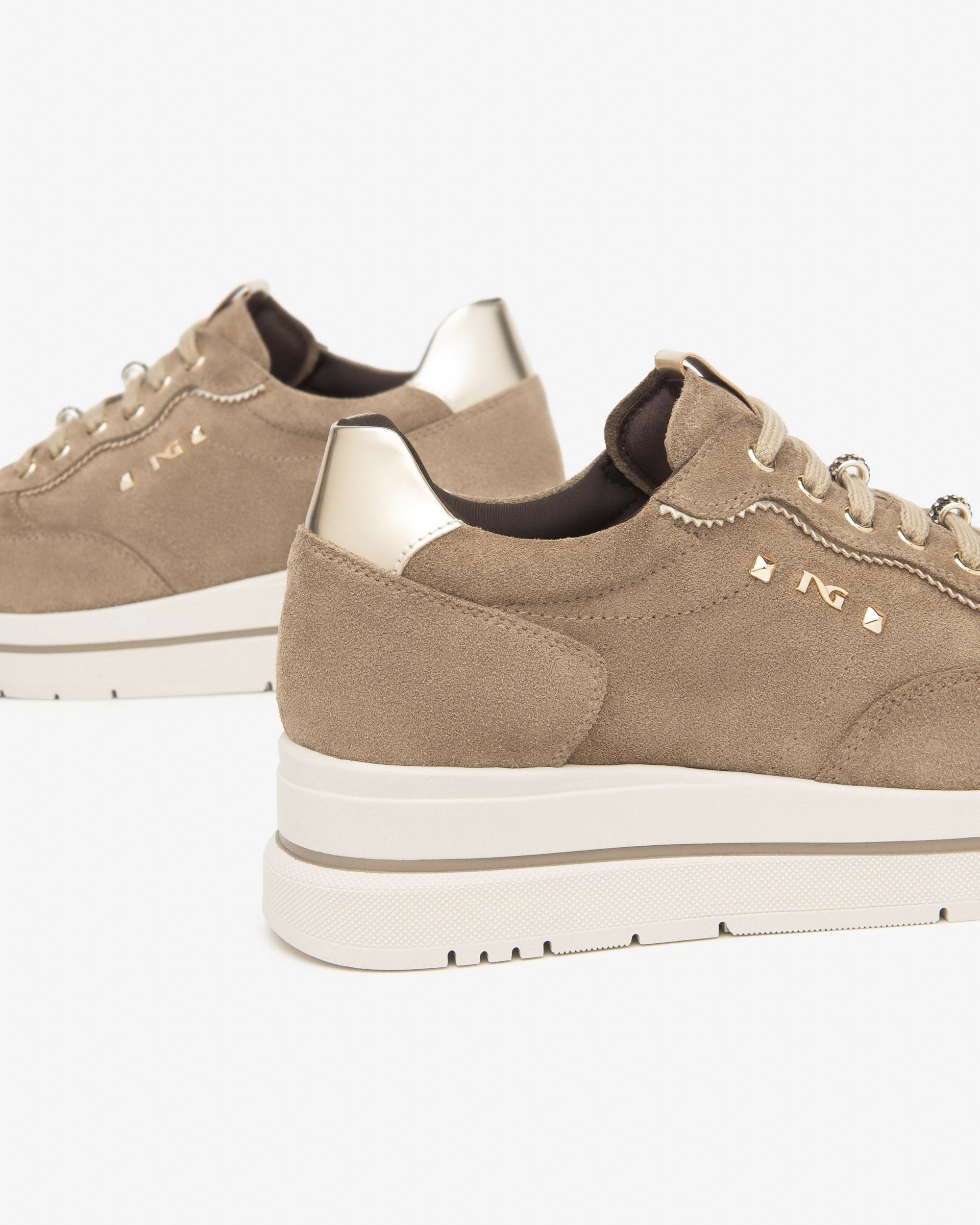 NeroGiardini Sneakers Femme Cuir Velours Memory Confort