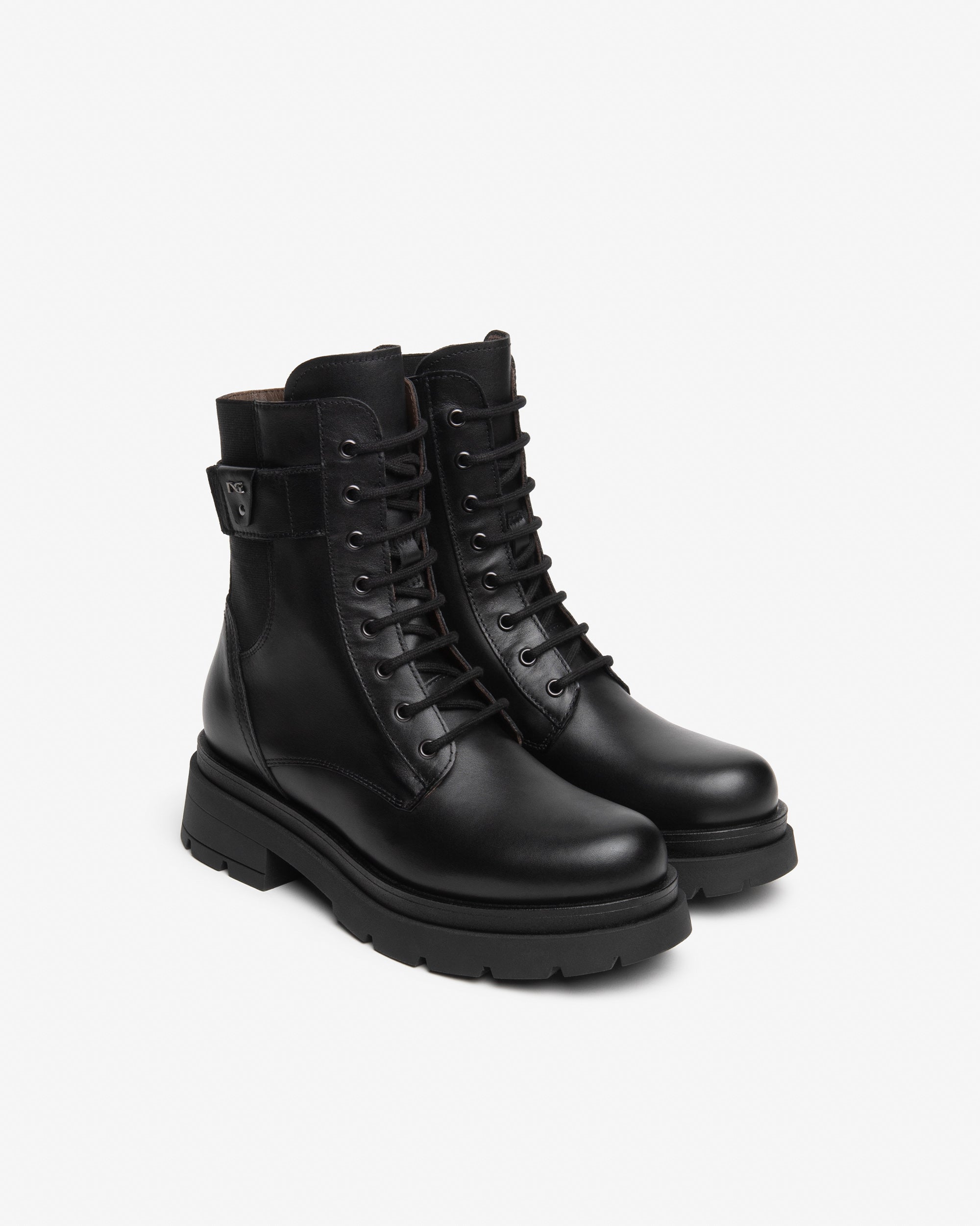 NeroGiardini Bottines motardes femme cuir talon 50