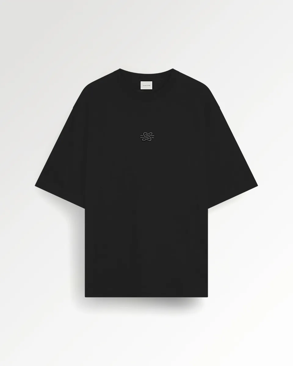Filling Pieces Boxy Embroidered t-shirt noir coton