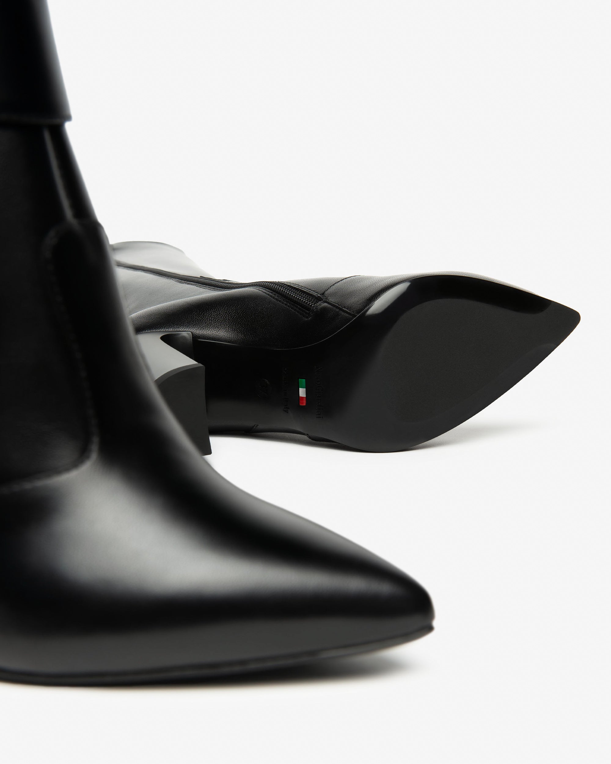 NeroGiardini Bottes Femme Cuir 38 Talon 95 mm Zip