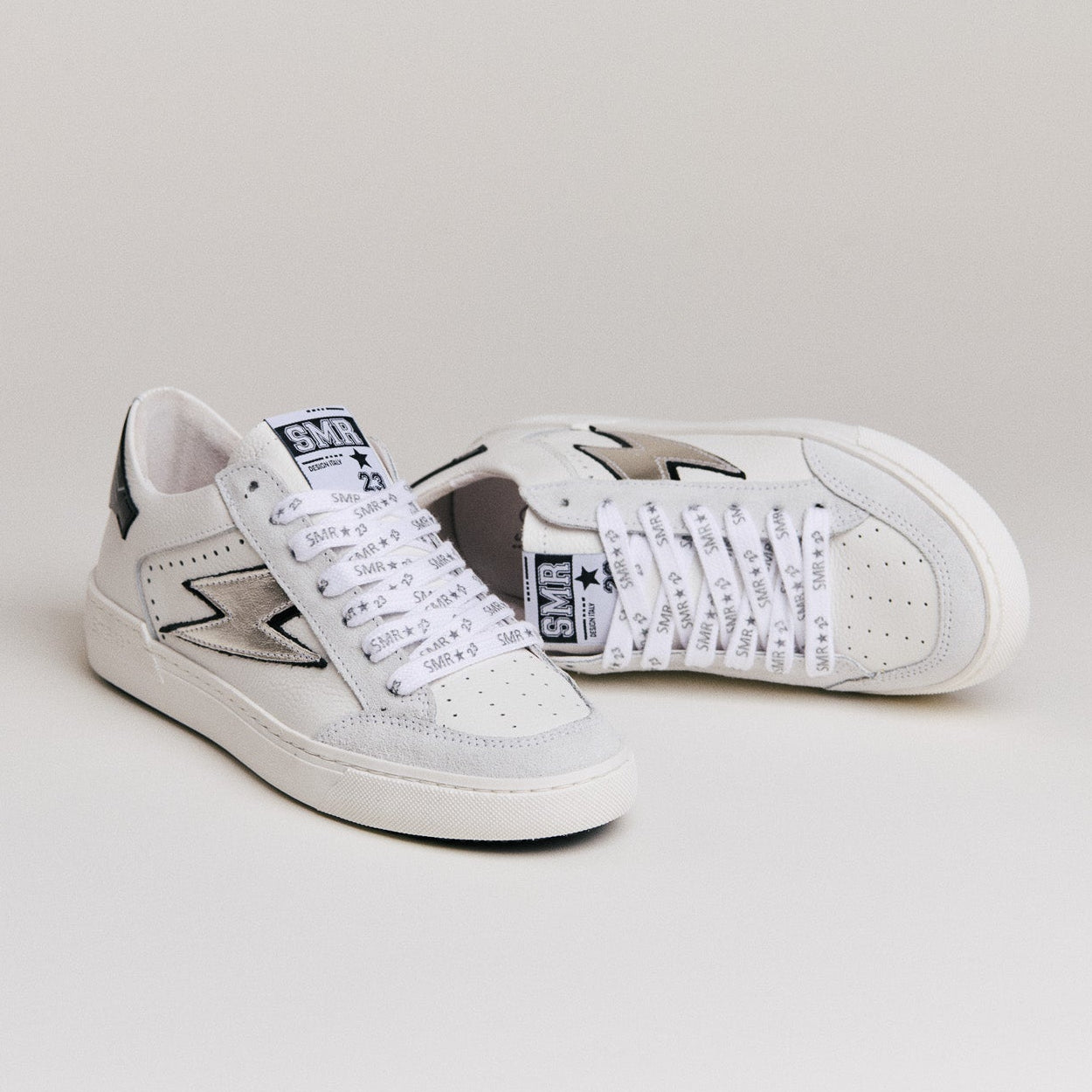SMR Noubar D607 baskets blanc pointure 38 cuir