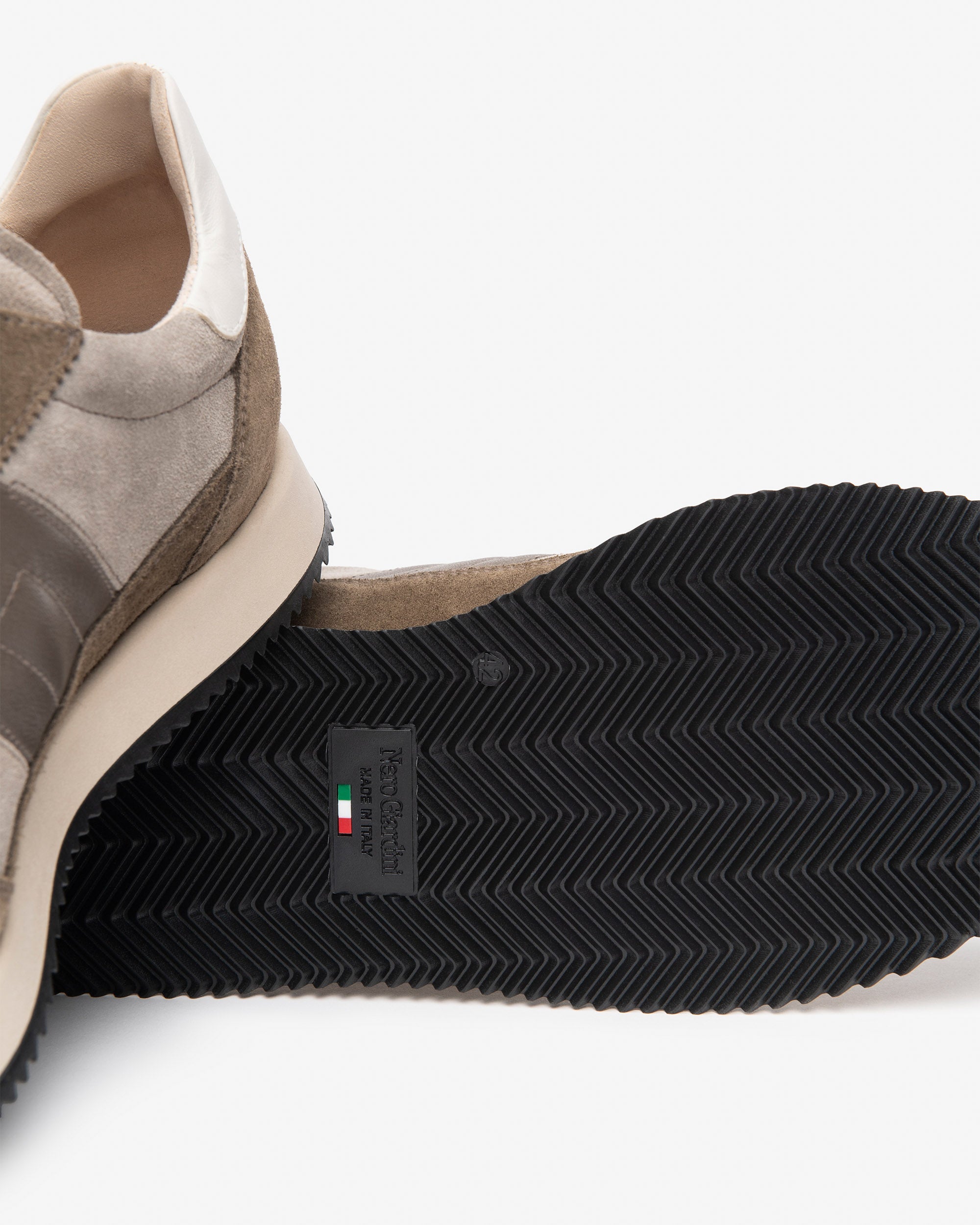 Nerogiardini Sneakers Homme Cuir Velours Daim Marron