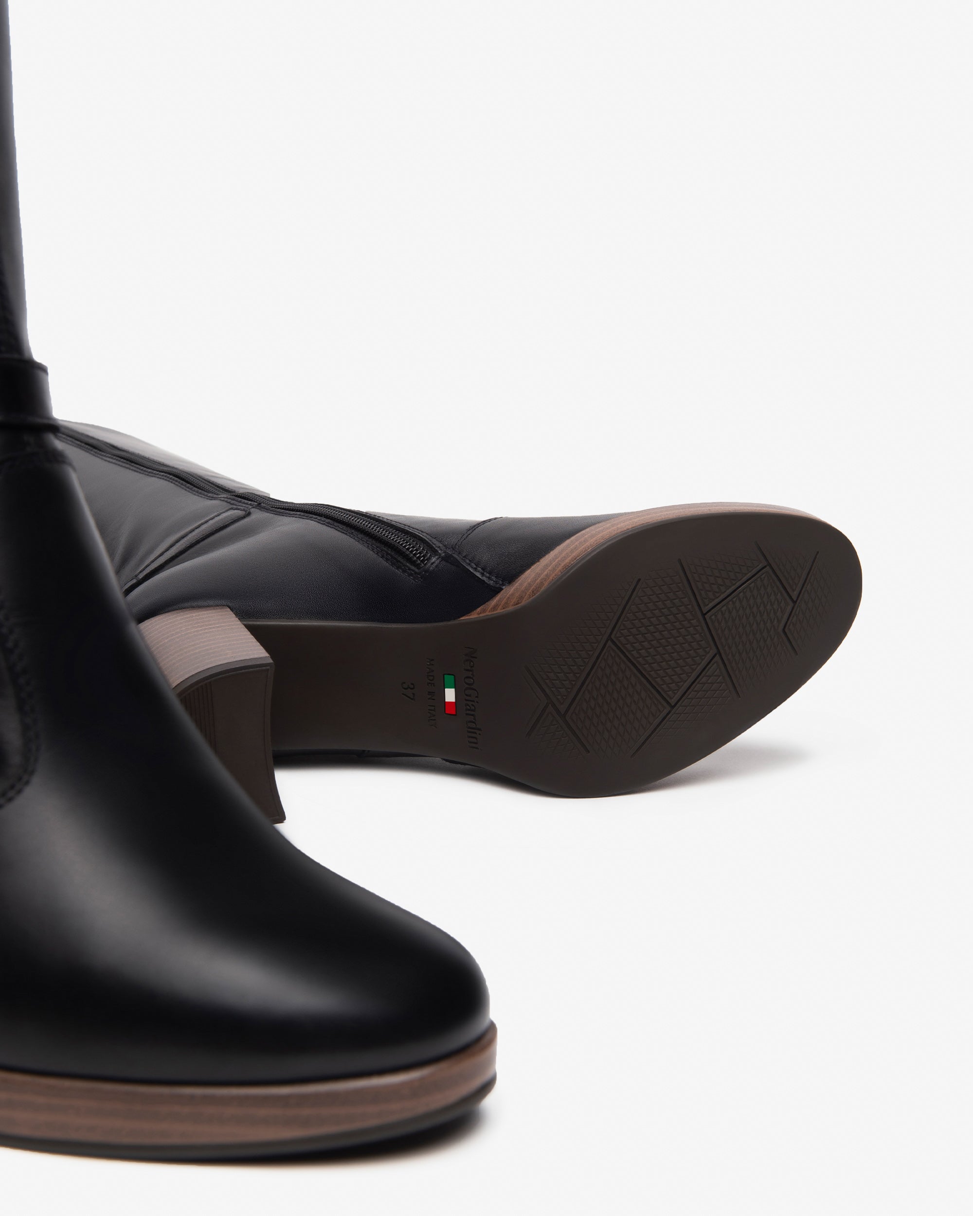 NeroGiardini Bottes Femme Cuir Made in Italy 38