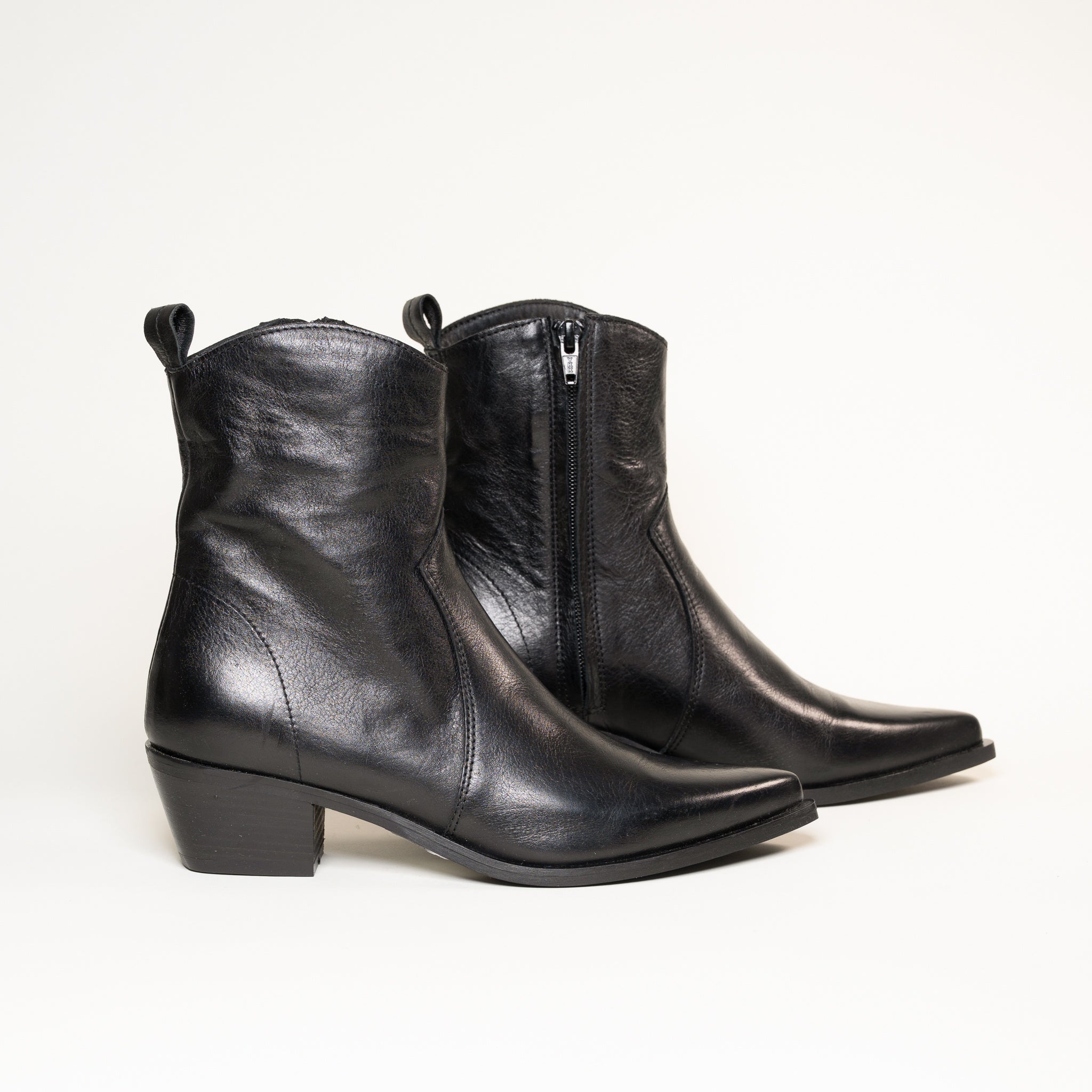 SMR Nirvana Nero E1454E5 bottines cuir noir talon 5 cm