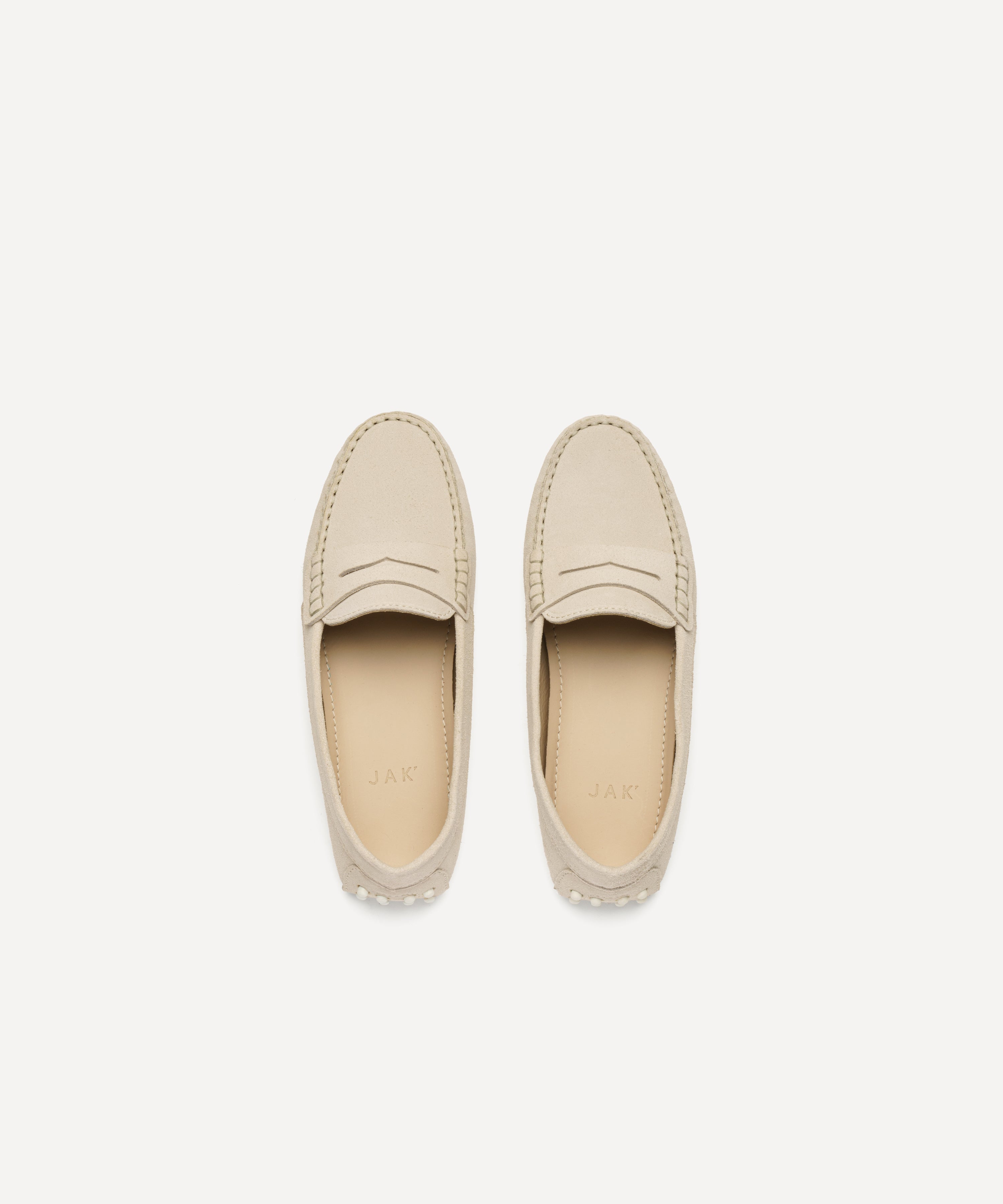 JAK Strada SD Cream mocassins suède crème femme