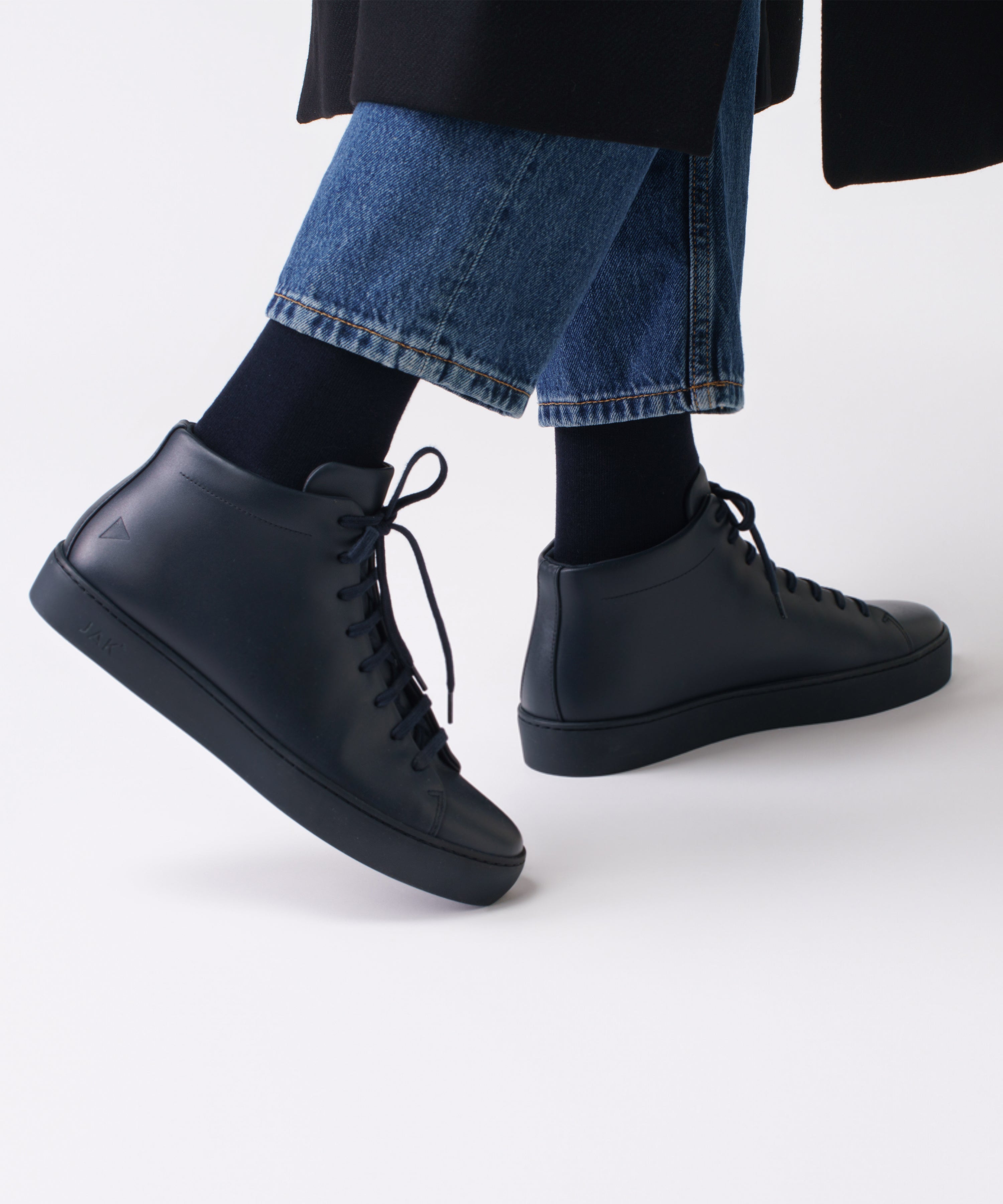 JAK Royal Hi Sneakers Montantes Cuir Bleu Marine