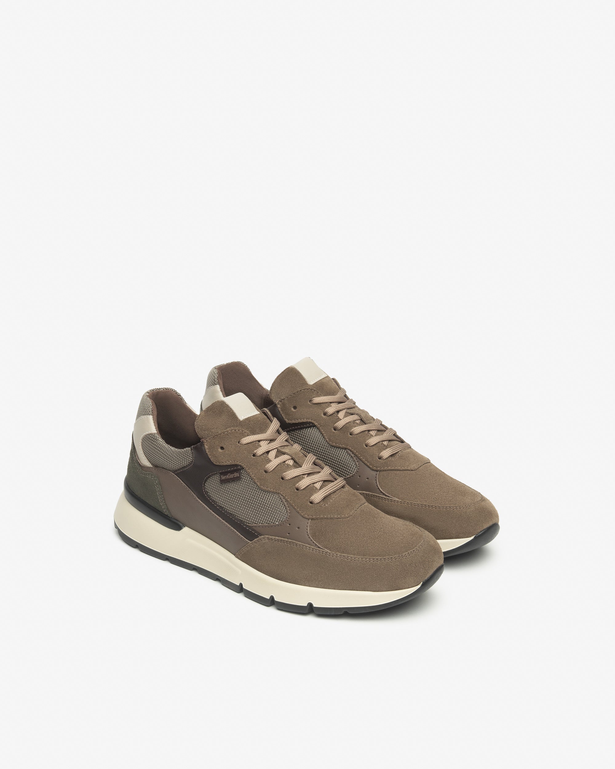 Nerogiardini Sneakers Basket Homme Cuir Semelle Memory
