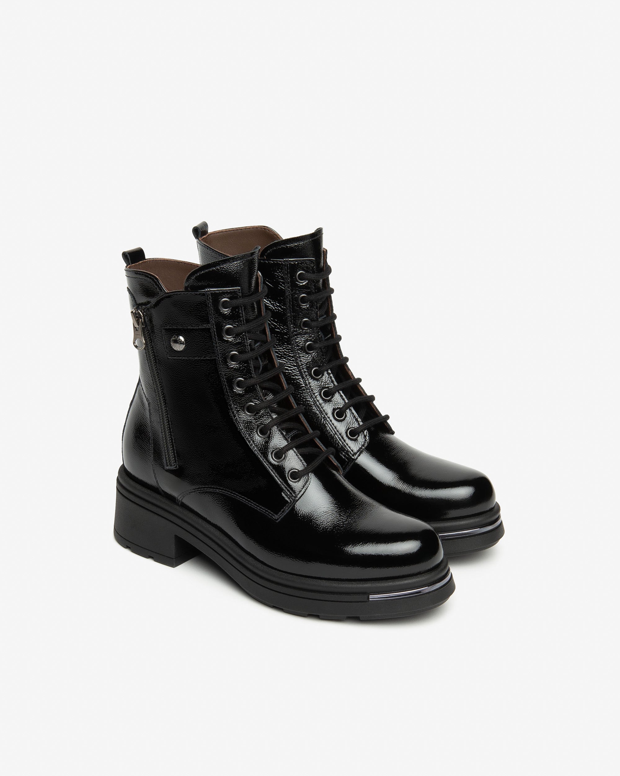 Nerogiardini Bottines Motardes Femme Vernis Memory