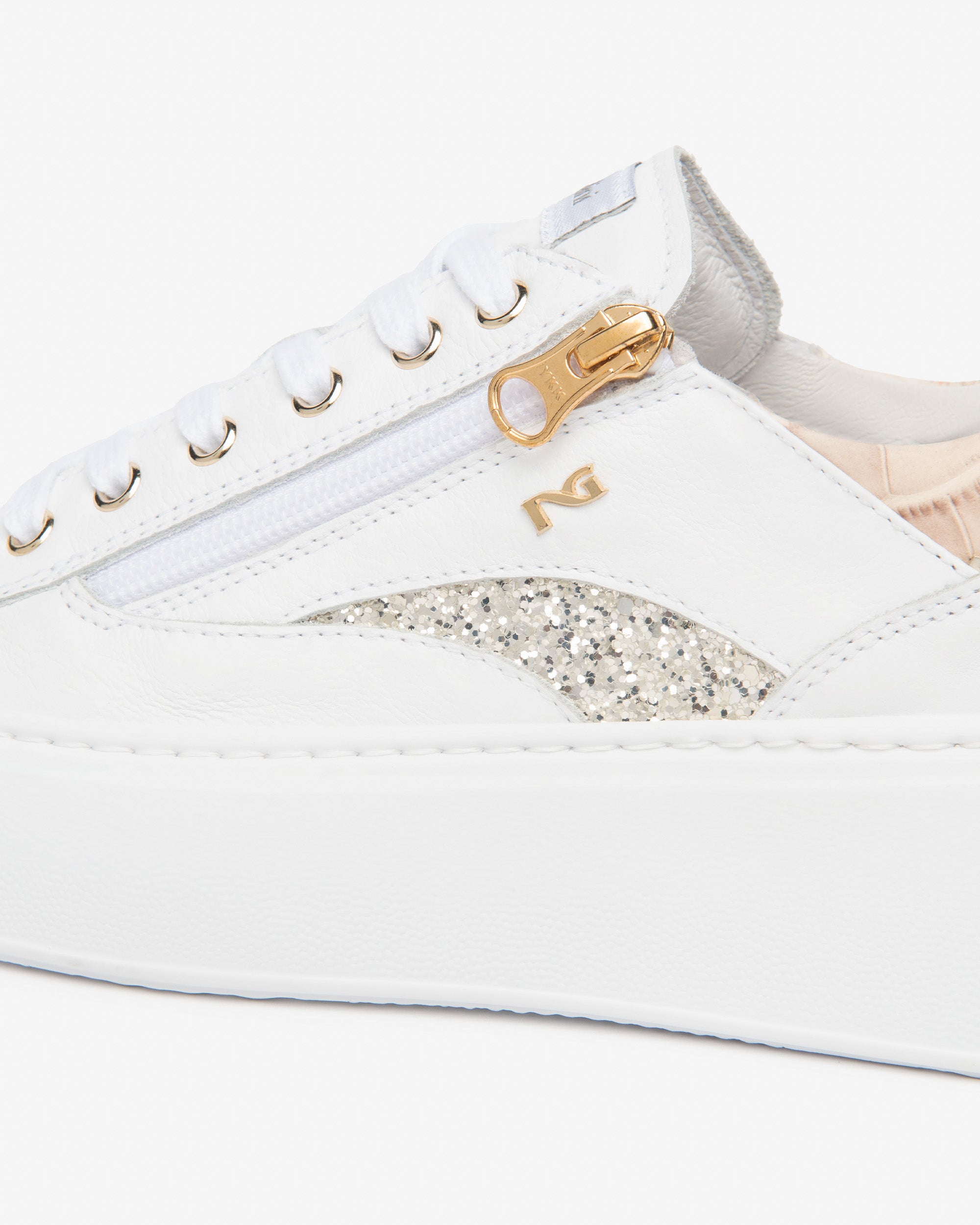 Nerogiardini Sneakers Cuir Femme Baskets Memory Italie