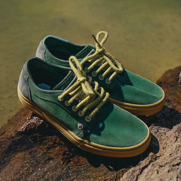 Satorisan Heisei Suede baskets Diving Green daim