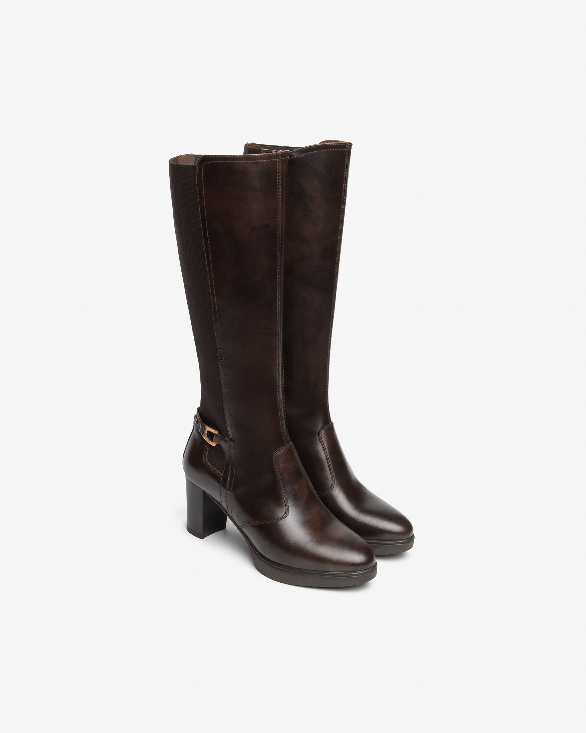 Nerogiardini Bottes Femme Cuir Plateforme Talon 70 mm