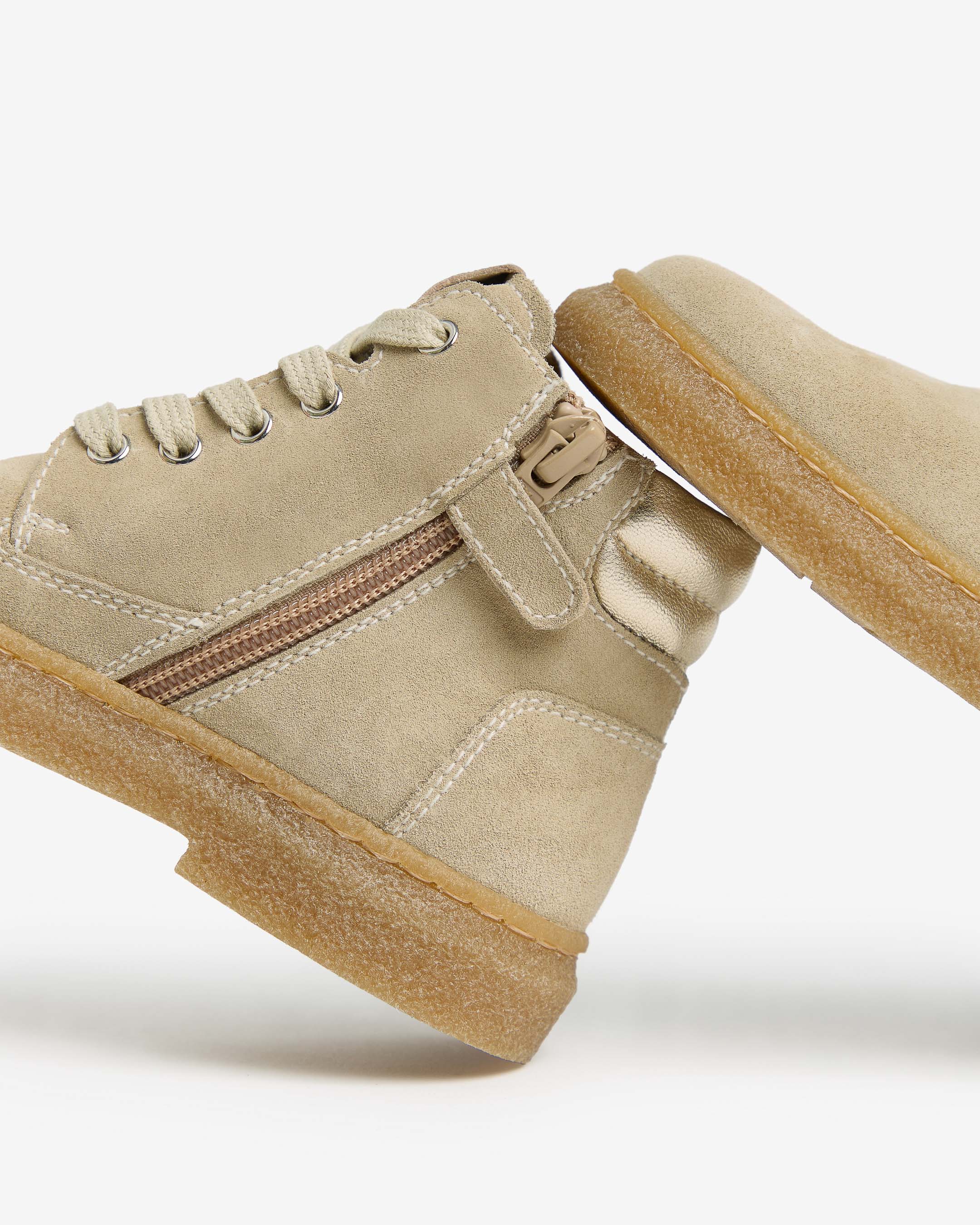 NeroGiardini Bottines Junior Fille Cuir Velours Légères