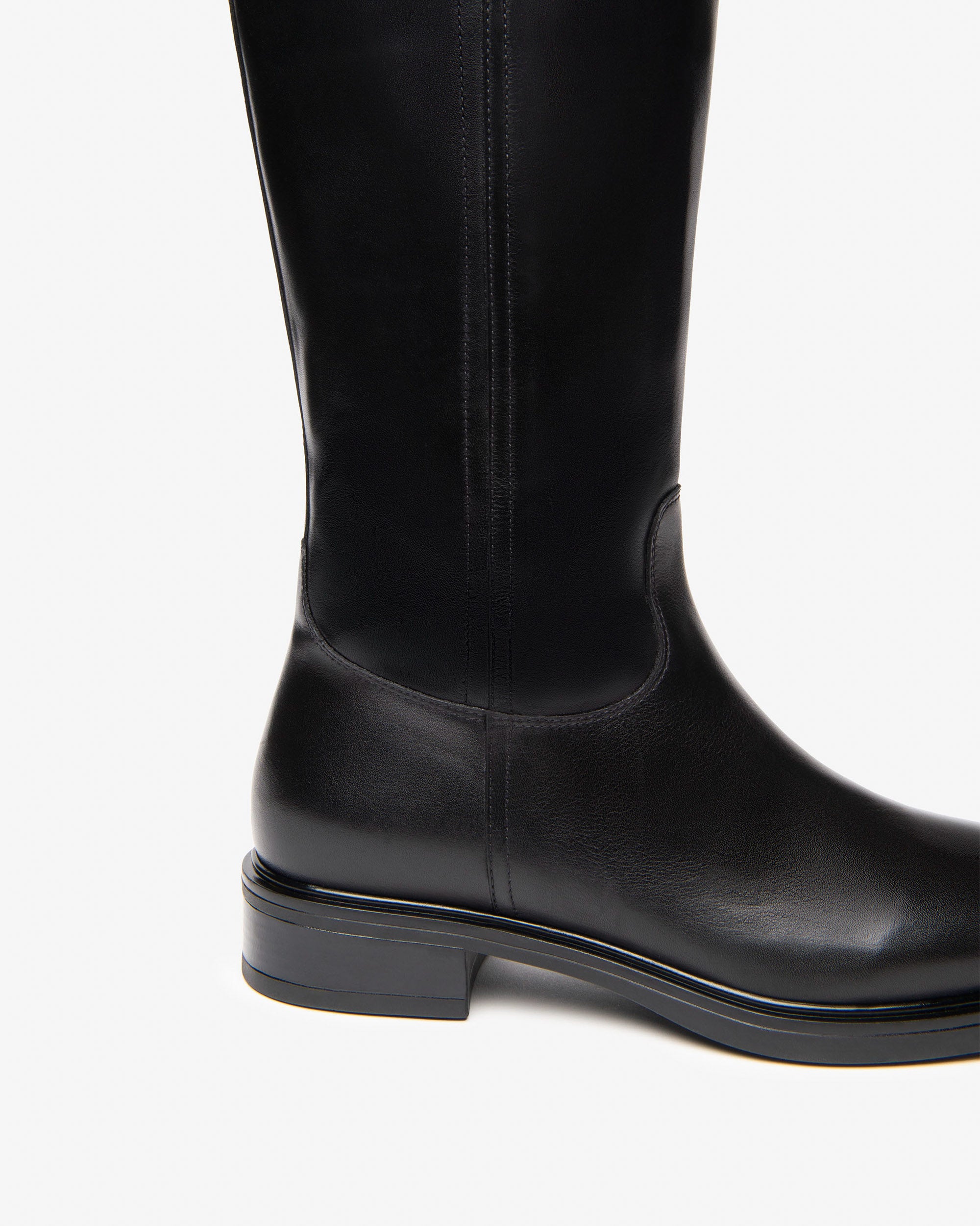 NeroGiardini Bottes Femme en Cuir Bottes Zip Talon 30 mm