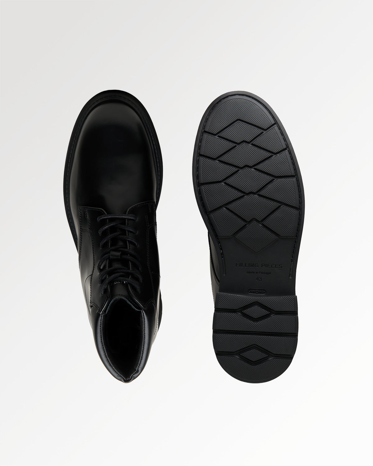 Filling Pieces Derby Boot Boots cuir italien noir homme