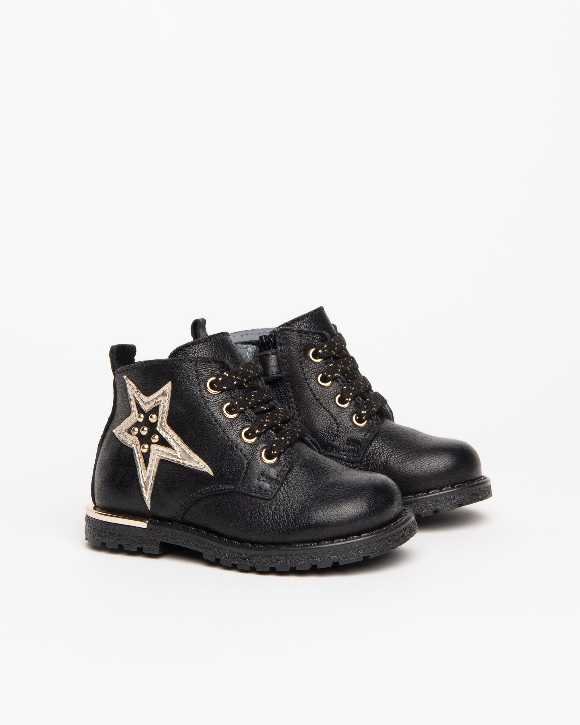 NeroGiardini Bottines Baby Fille Cuir Lacets Platine