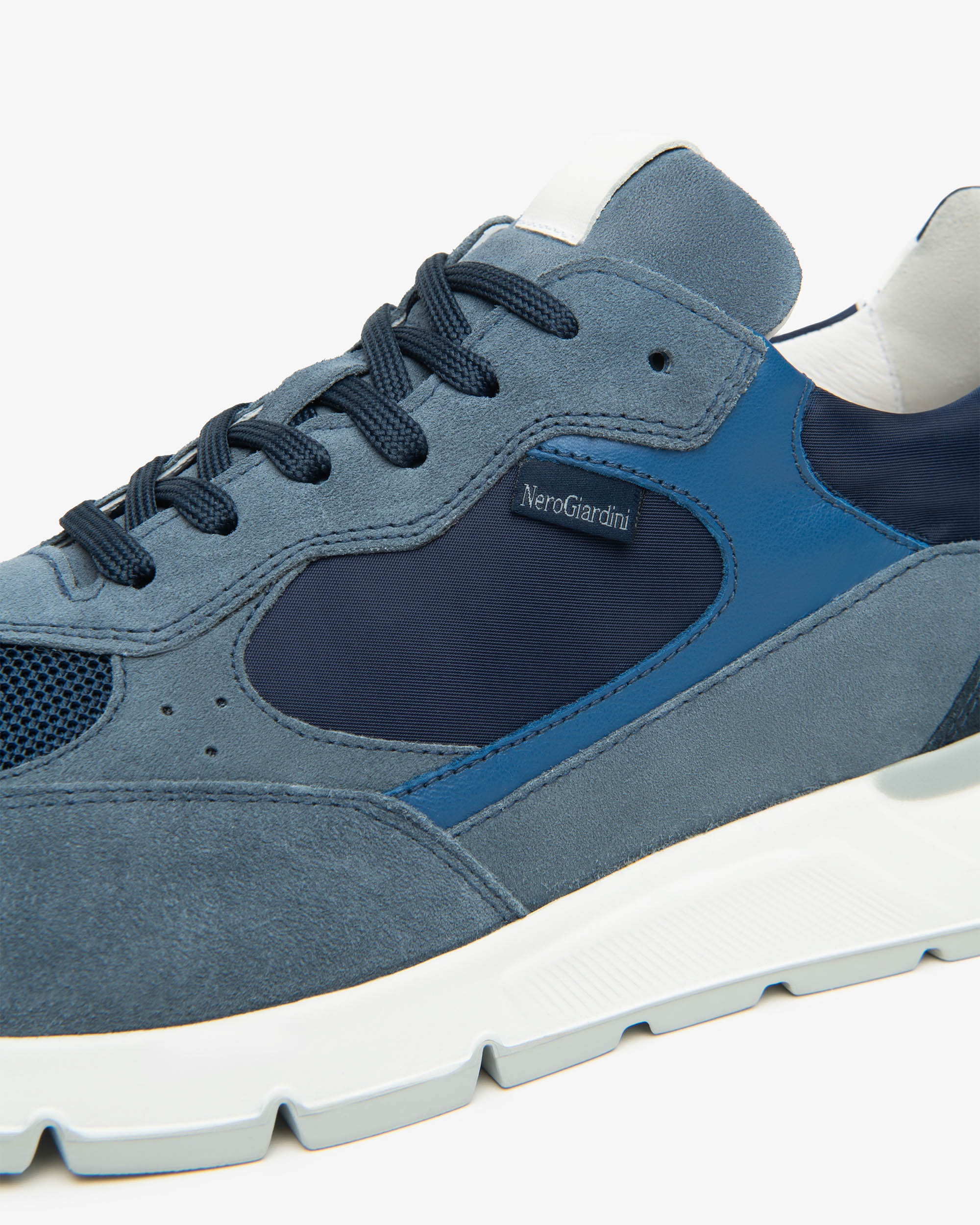 NeroGiardini Sneakers Homme Cuir Toile Memory Confort