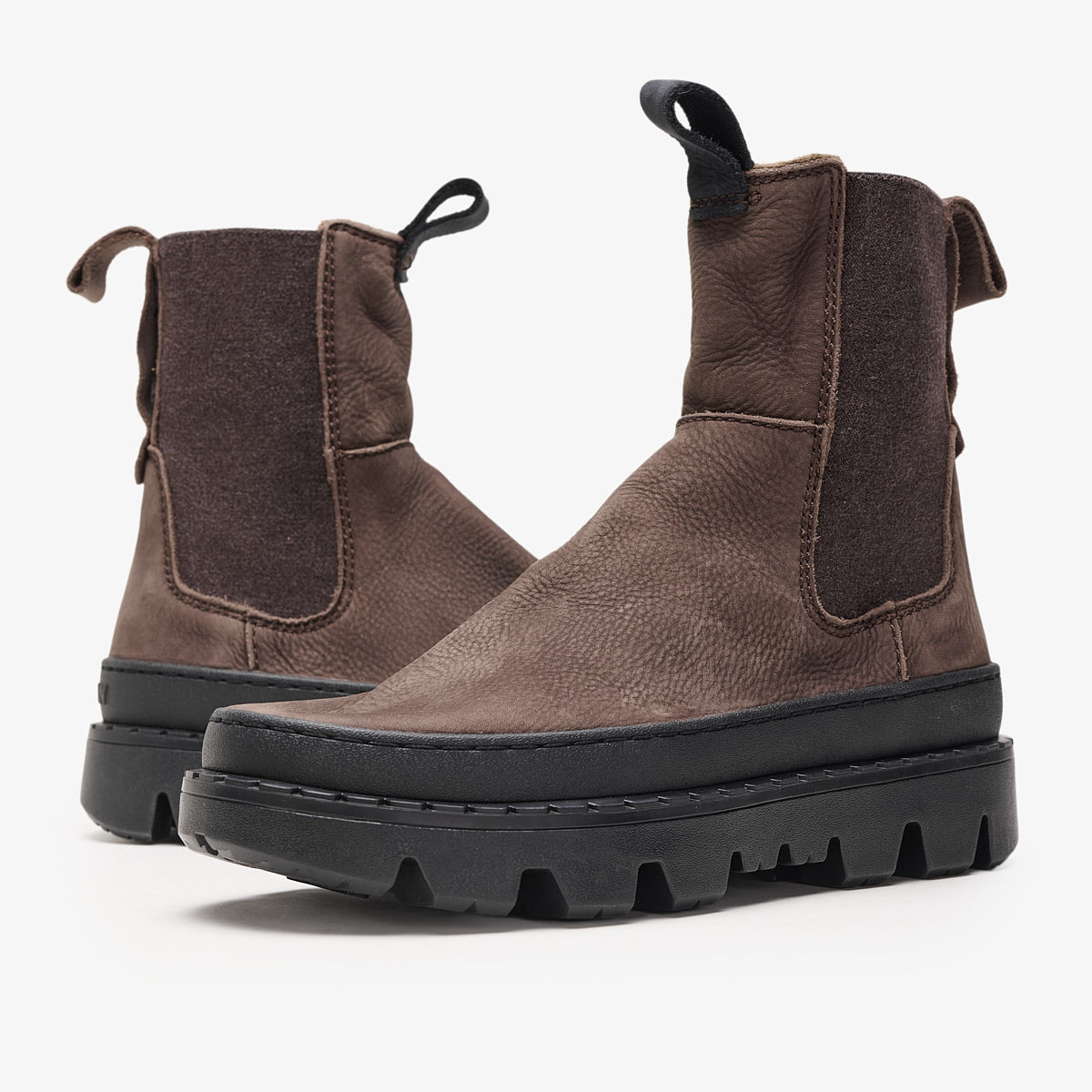 Satorisan Unalome Elastics boots cuir Dark Brown
