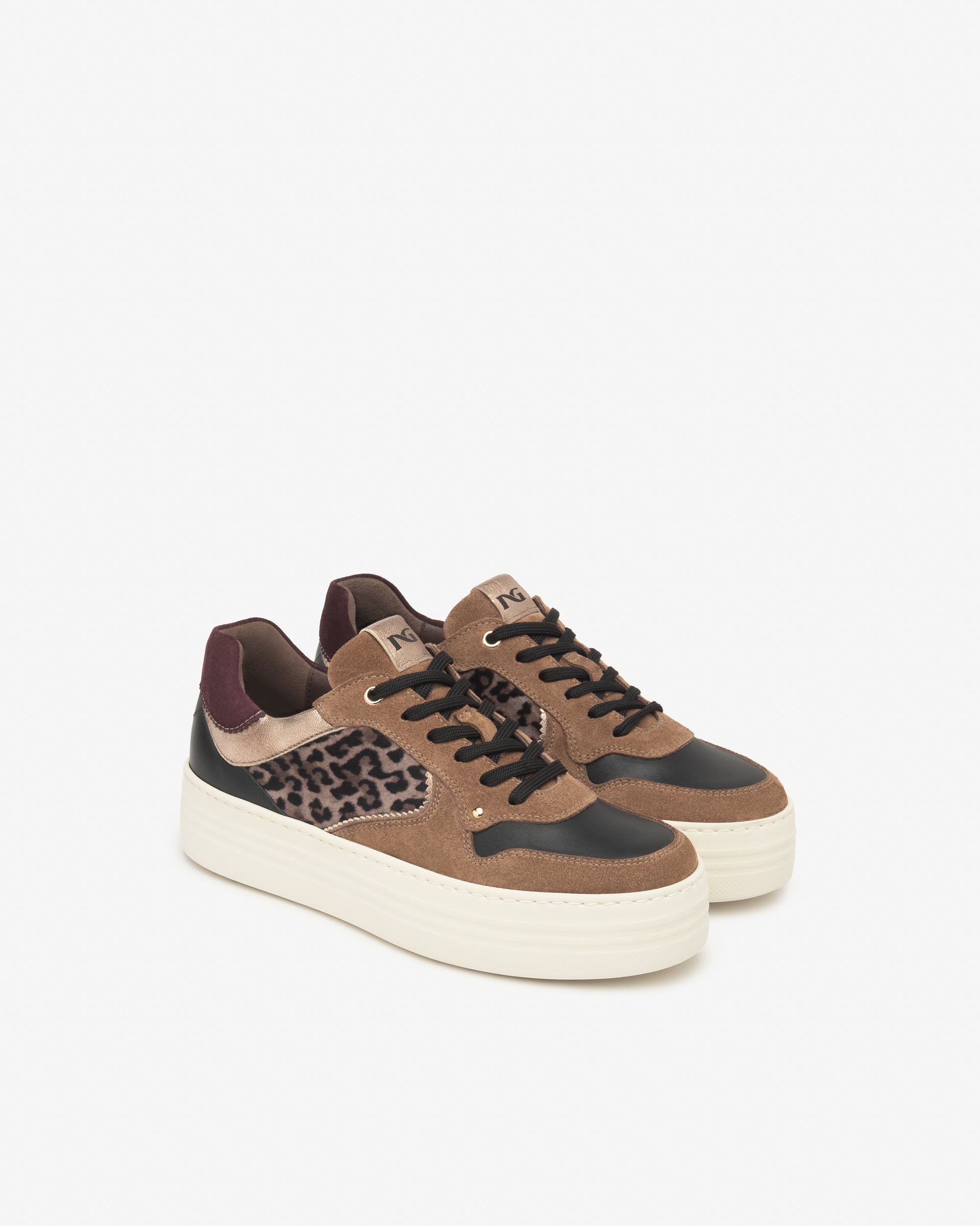 NeroGiardini Sneakers Femme Cuir Velours Technique Confort