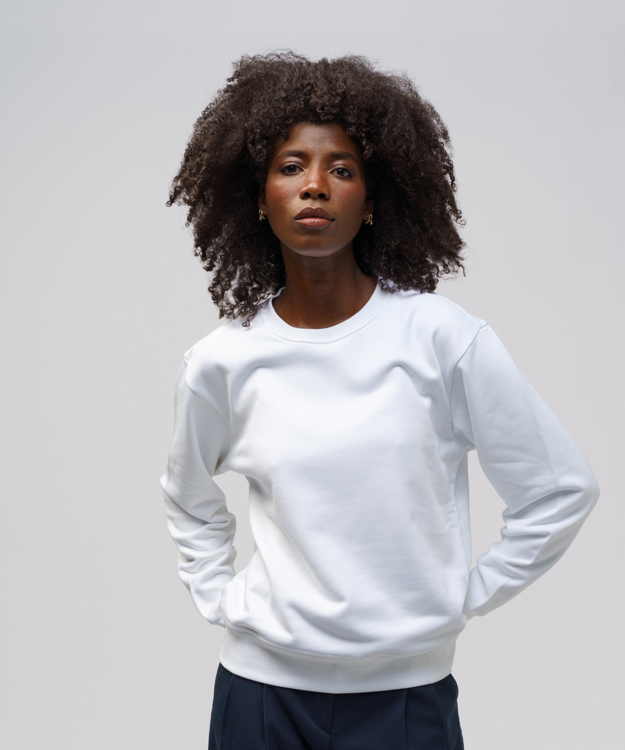 JAK Sweatshirt 01 sweat coton bio blanc 360 g