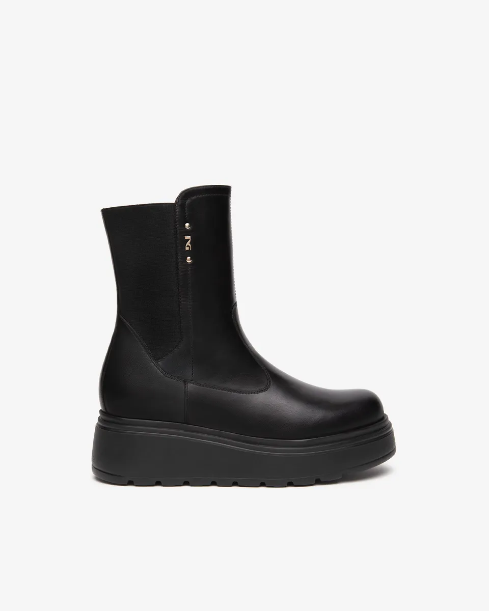 NeroGiardini Bottines Femme Cuir Tissu Confort