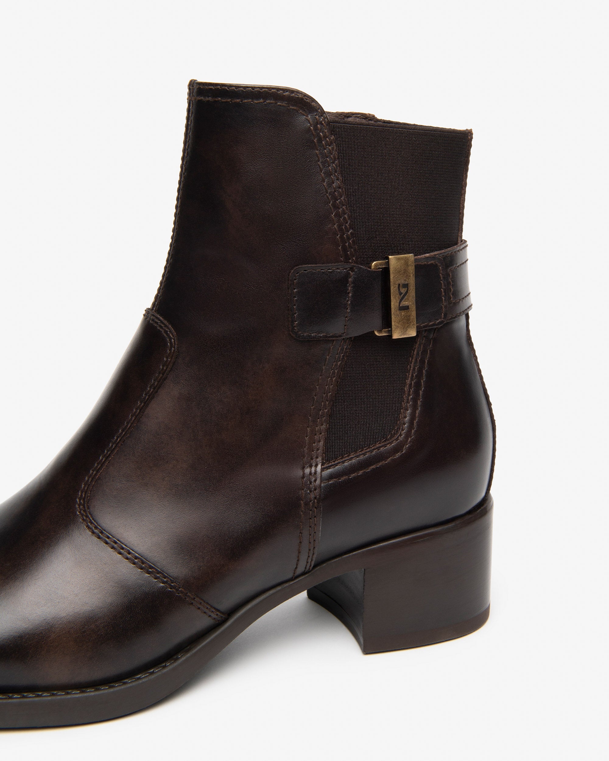 Nerogiardini Bottines Femme Cuir Tissu Talon 40 mm