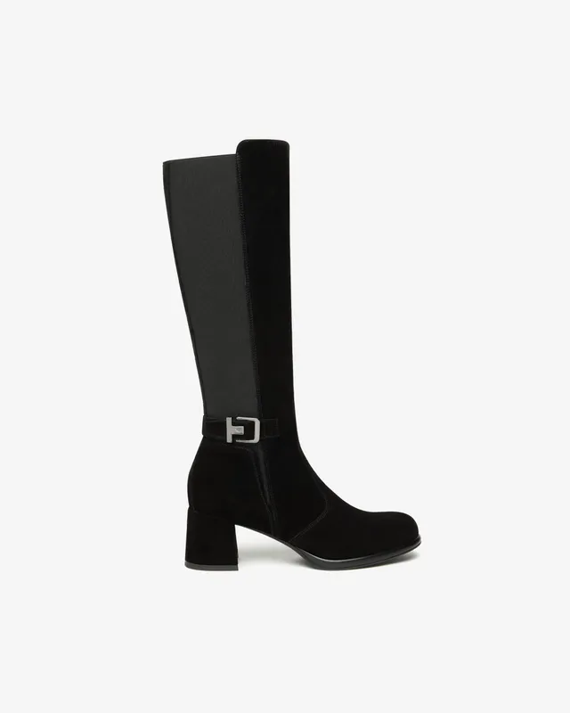 NeroGiardini Bottes Femme Velours Tissu Automne-Hiver