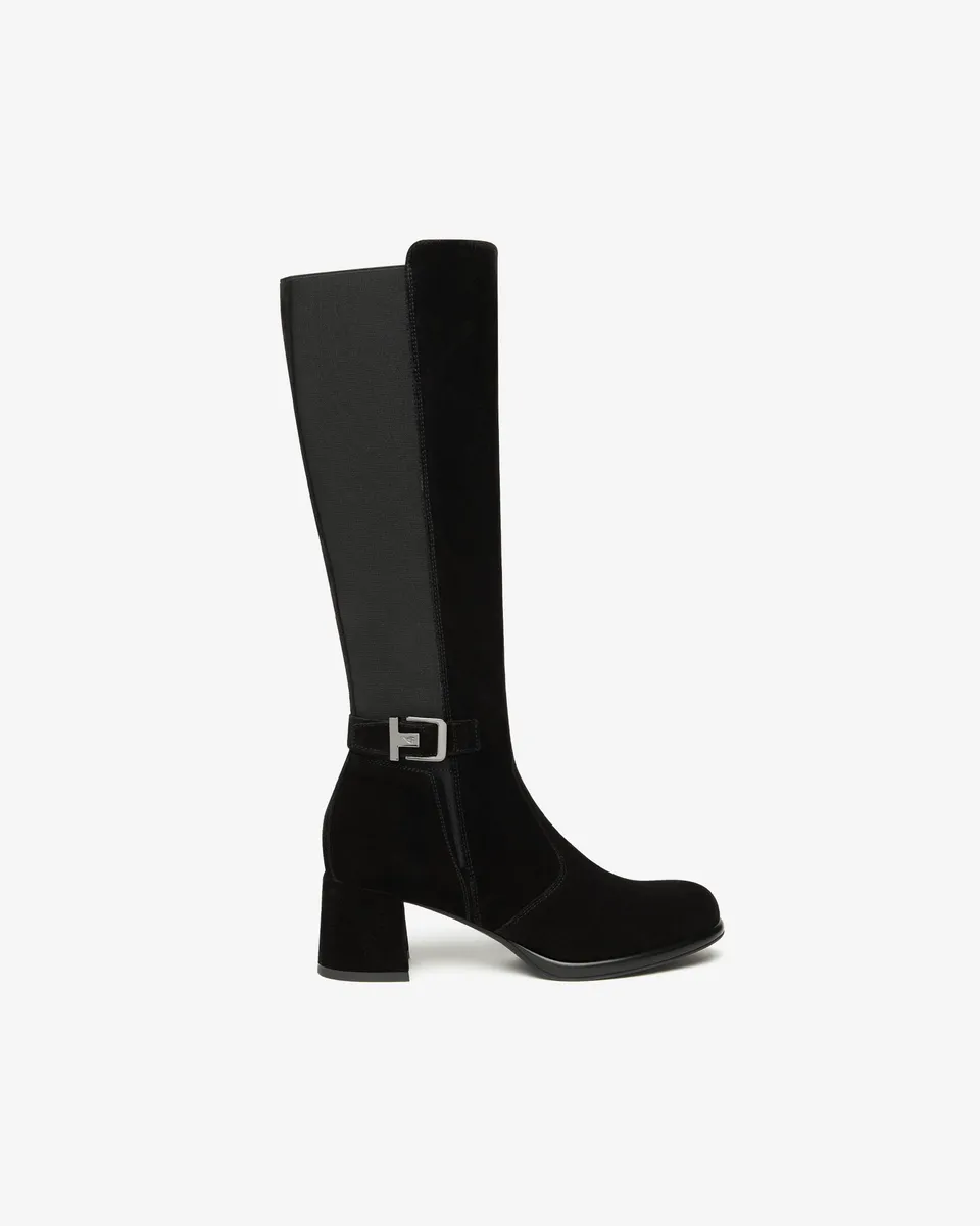 NeroGiardini Bottes Femme Velours Tissu Automne-Hiver