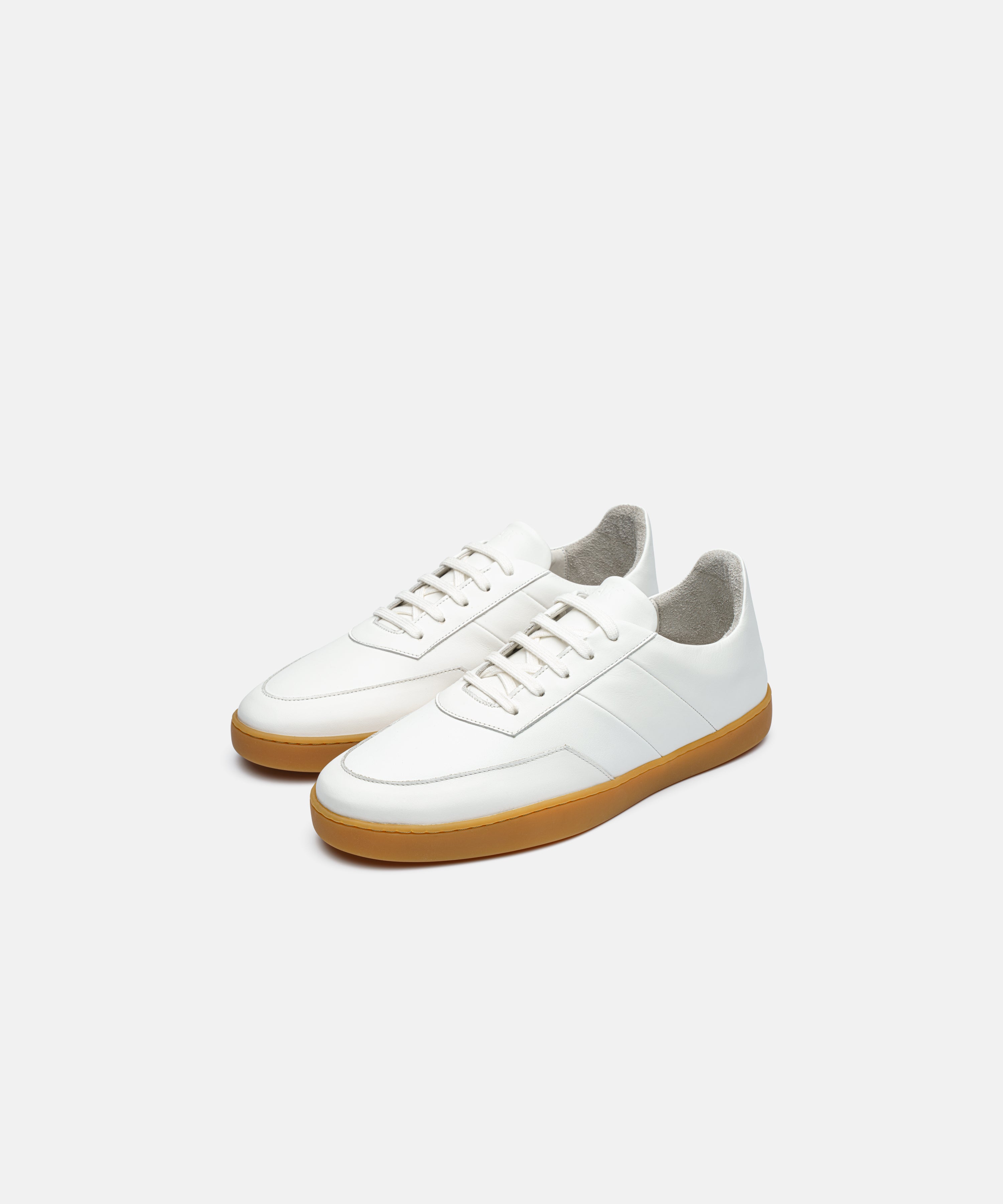 JAK Atlas Low II Tan White sneakers cuir