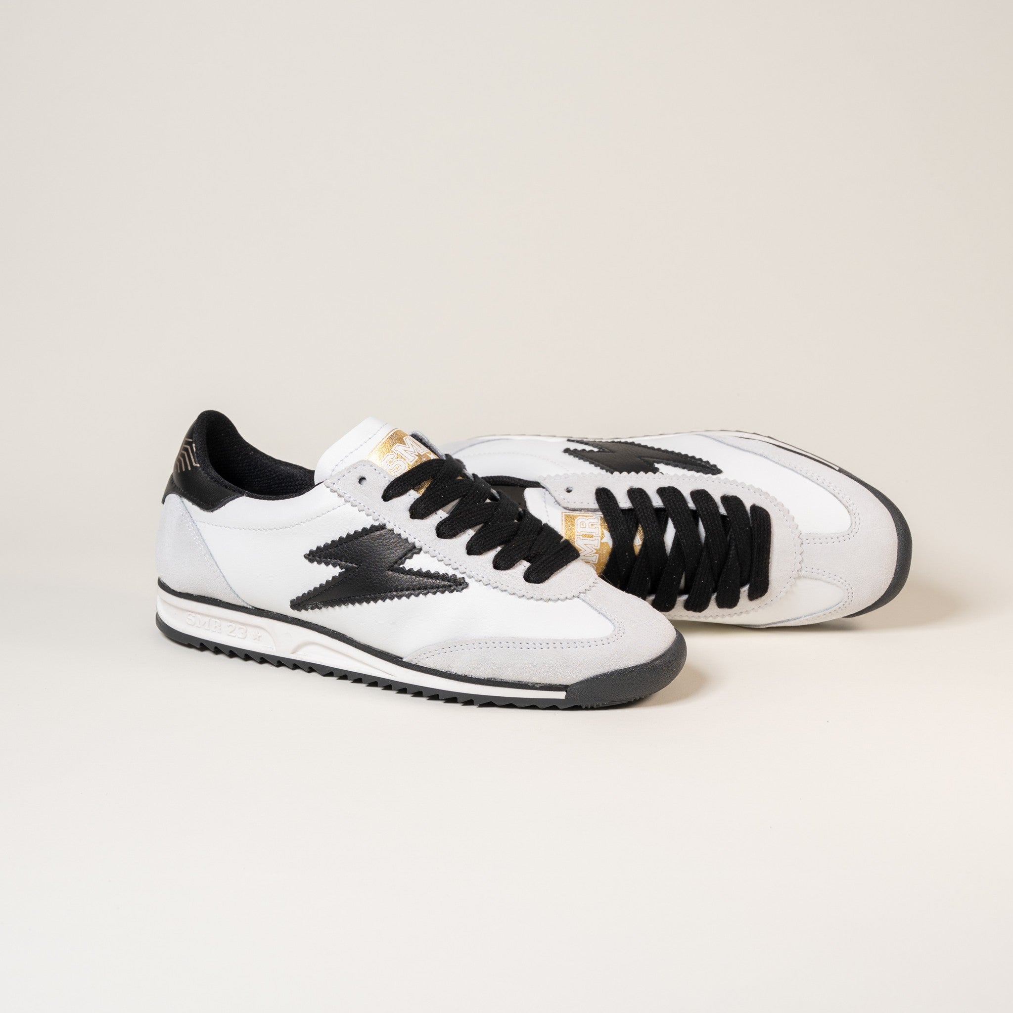 Semerdjian Joyce E306 baskets blanc gris noir cuir