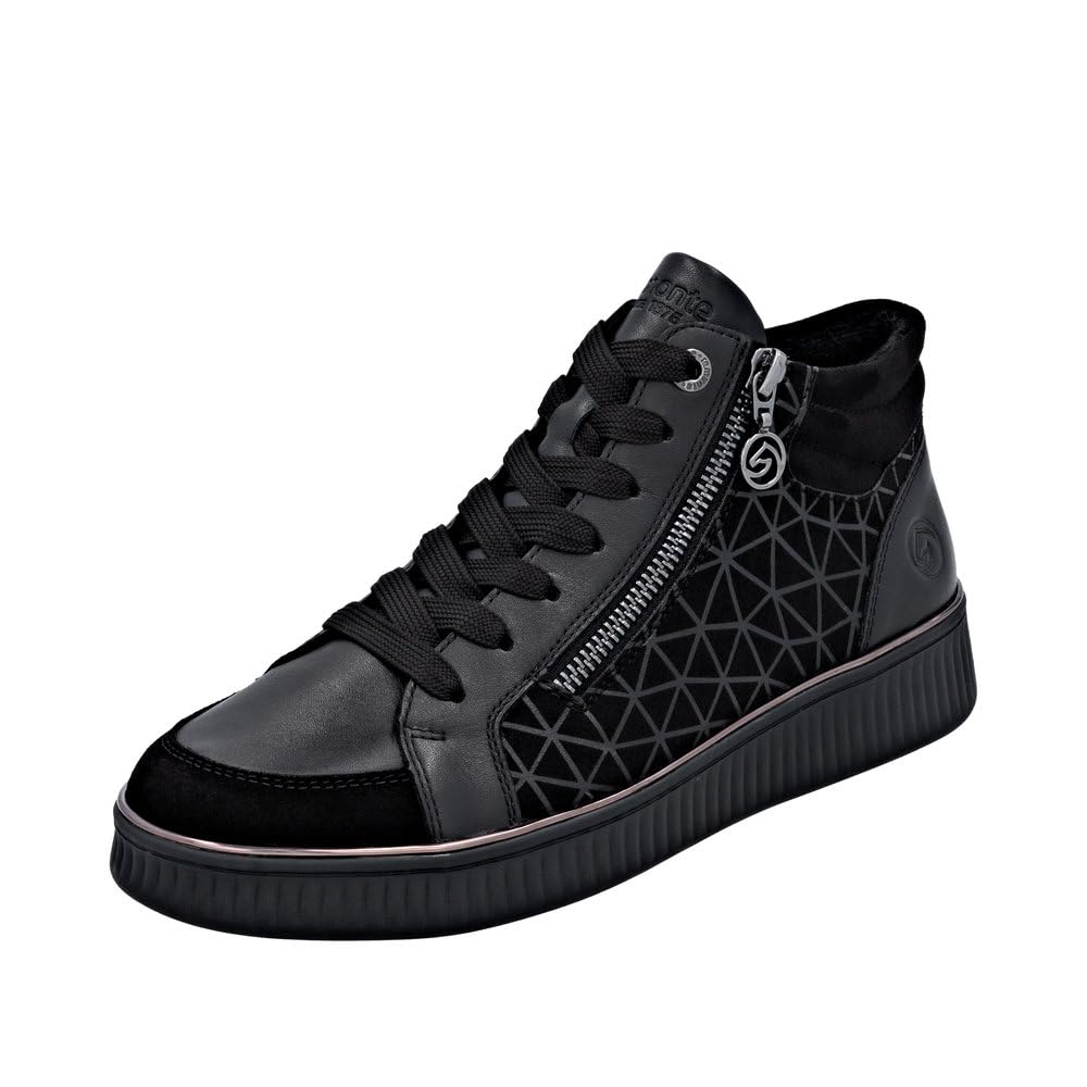 Remonte D2E70 Baskets Basses Noir Largeur Confort