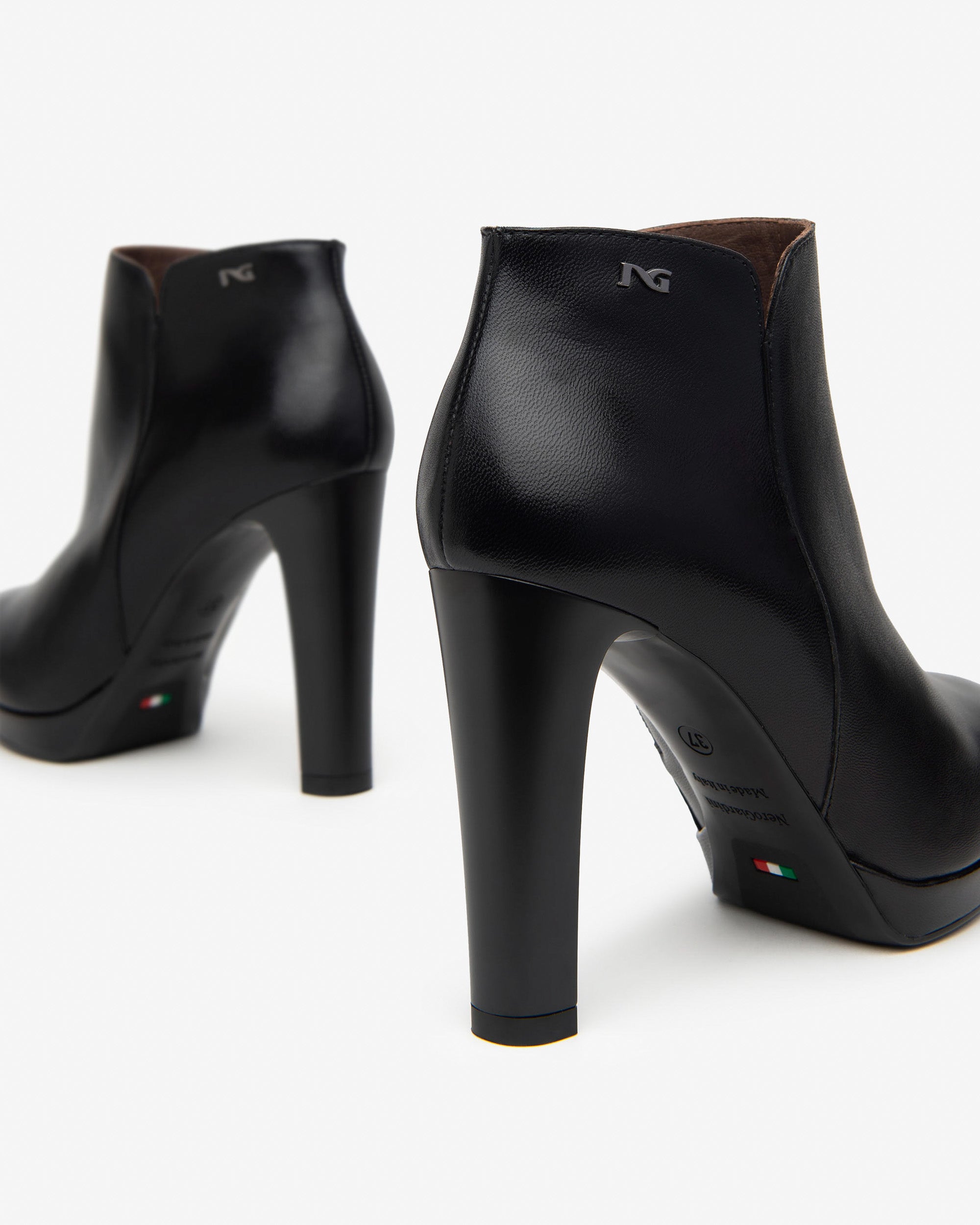 NeroGiardini Bottines Femme Cuir Talon Bloc 100 mm