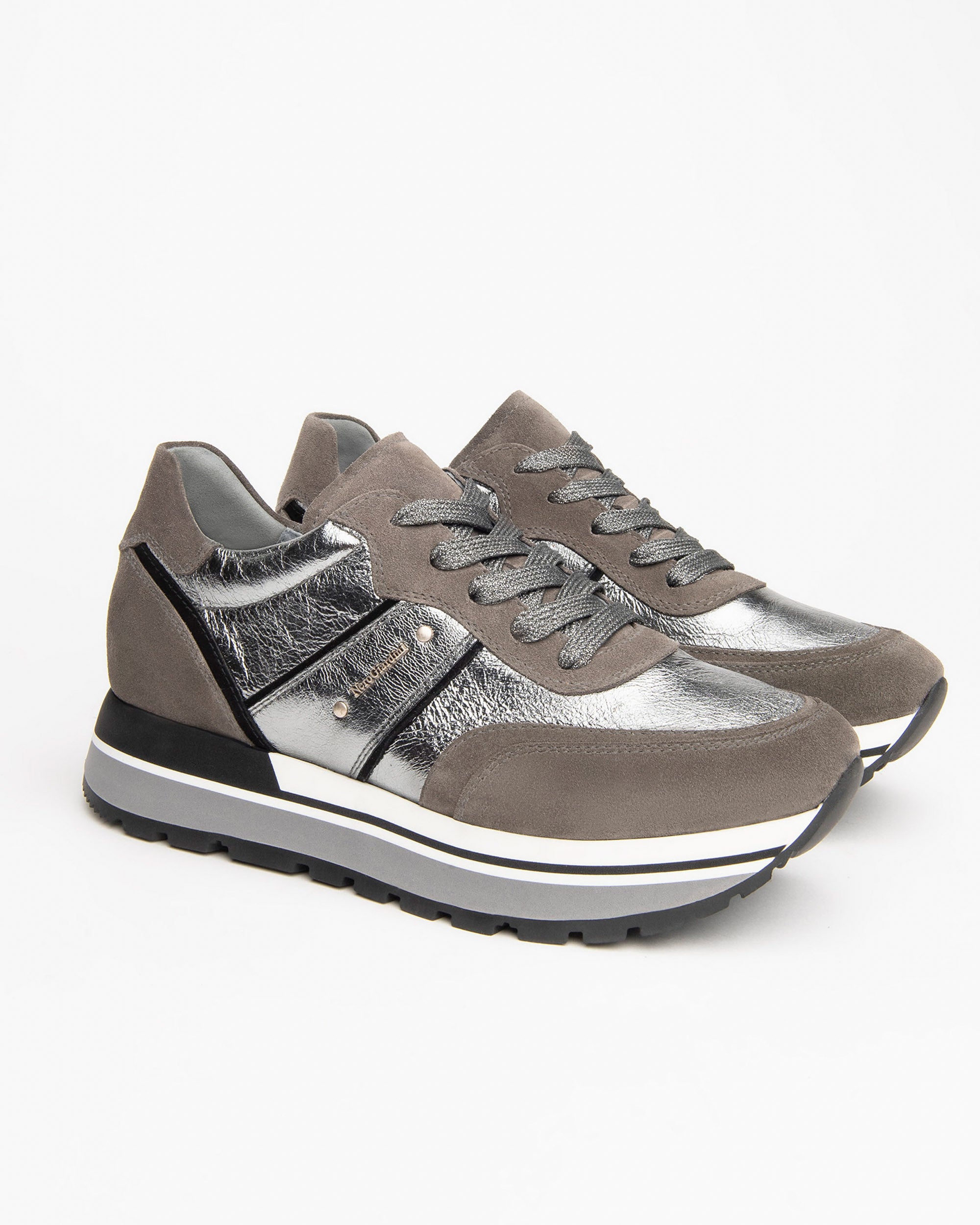 Nerogiardini Sneakers Femme Baskets Cuir et Velours